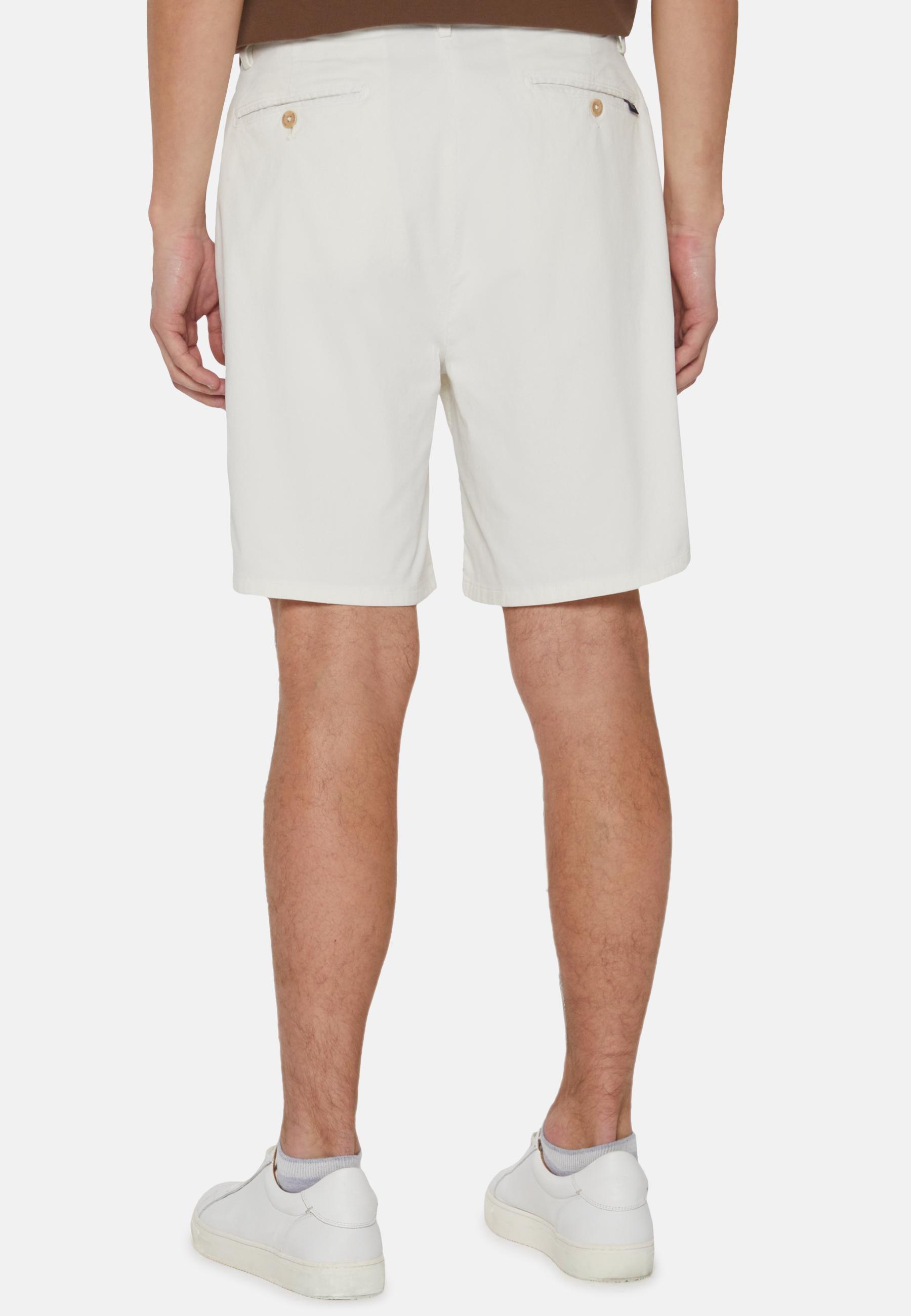 Ultra Light Cotton Bermuda Shorts Cream, , large image number 2