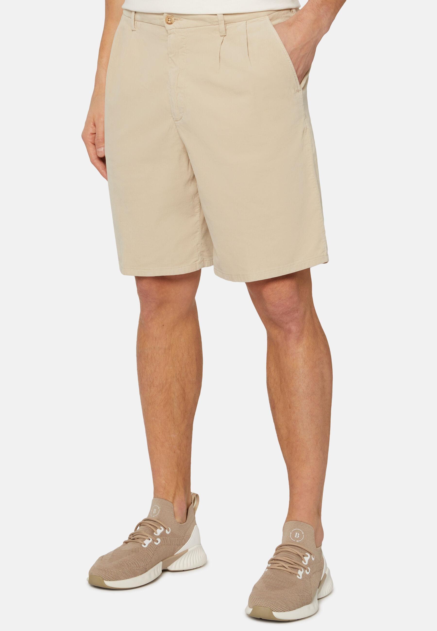 Ultra Light Cotton Bermuda Shorts Beige, Beige, medium