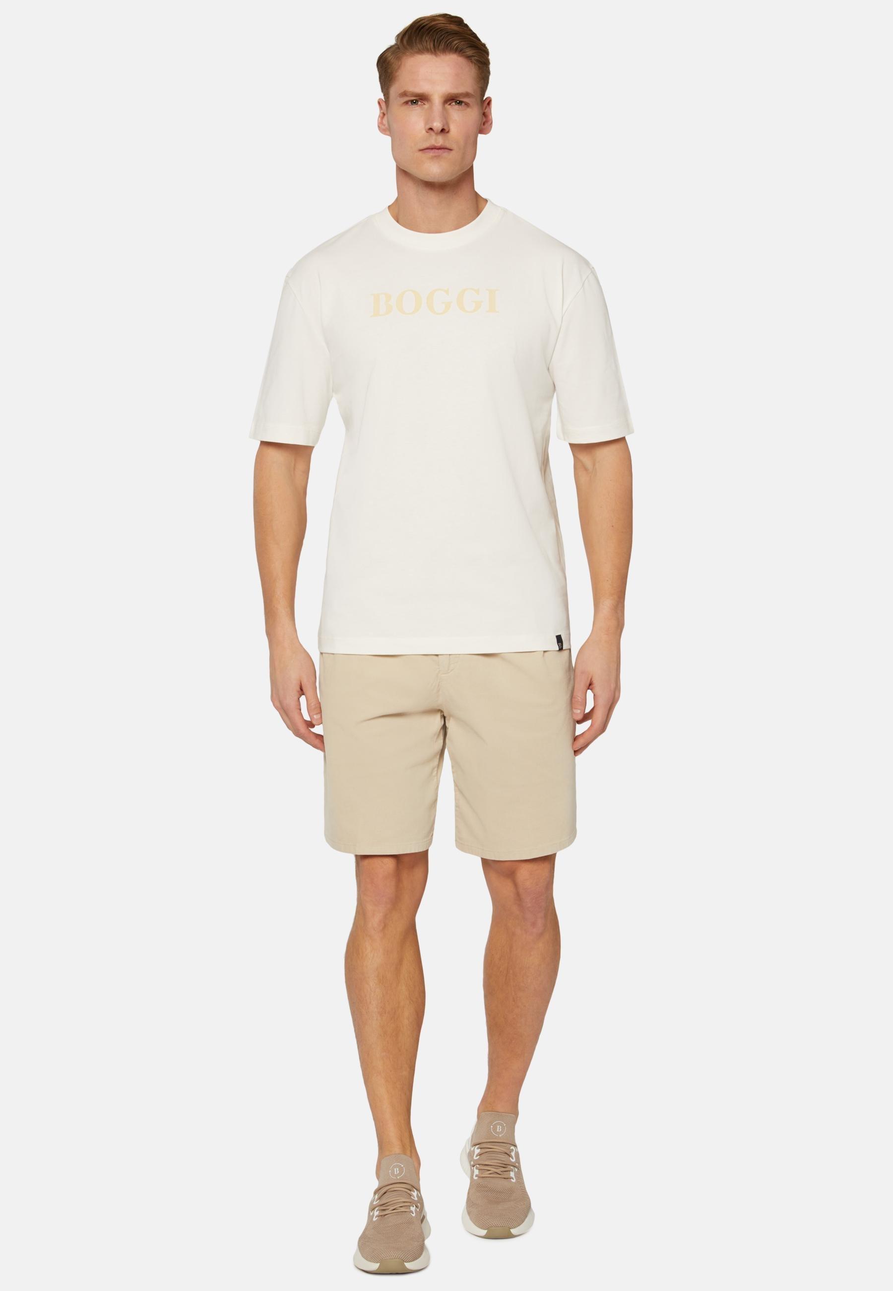 Ultra Light Cotton Bermuda Shorts Beige, , large image number 1