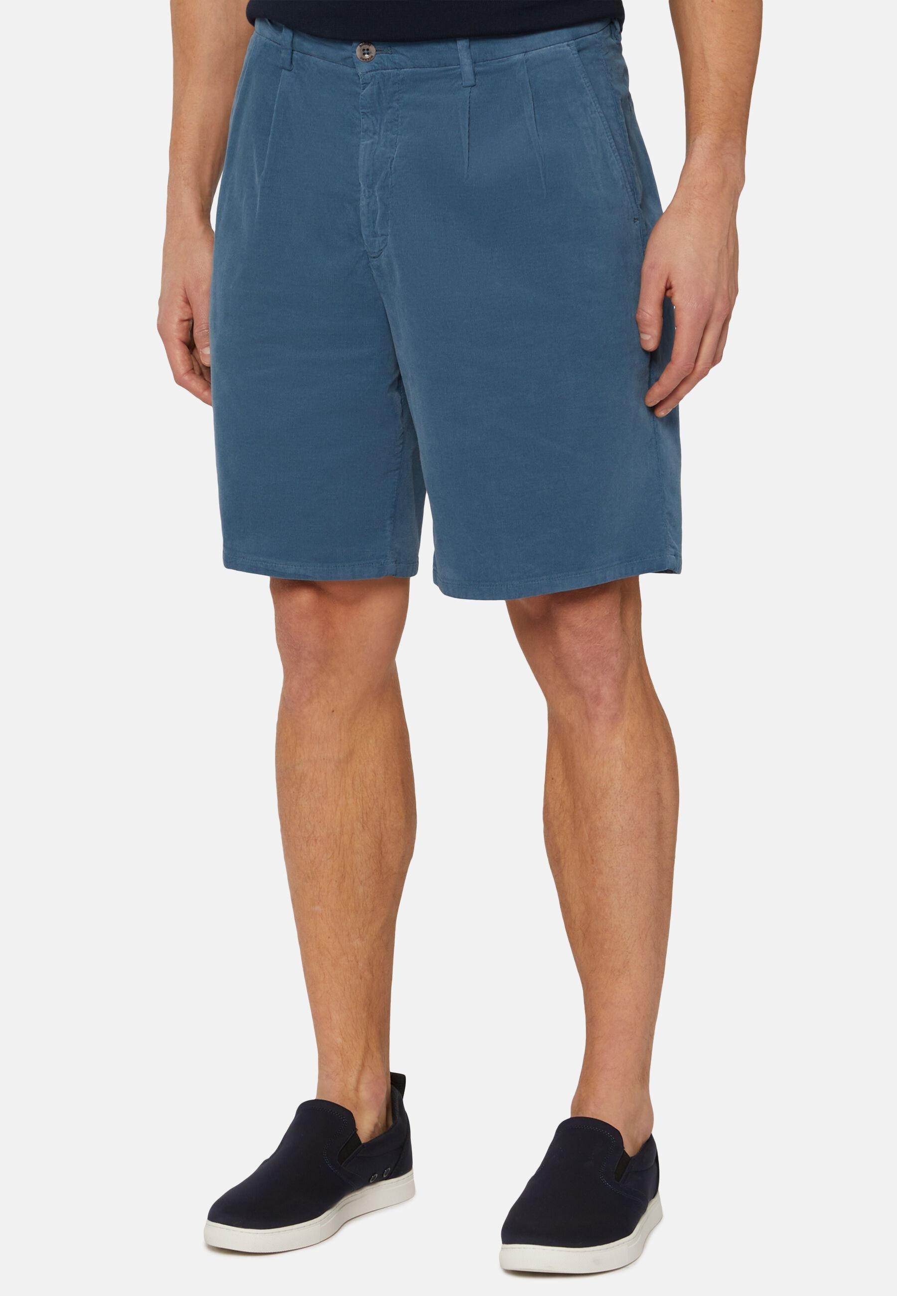 Ultra Light Cotton Bermuda Shorts Navy, Indigo, medium