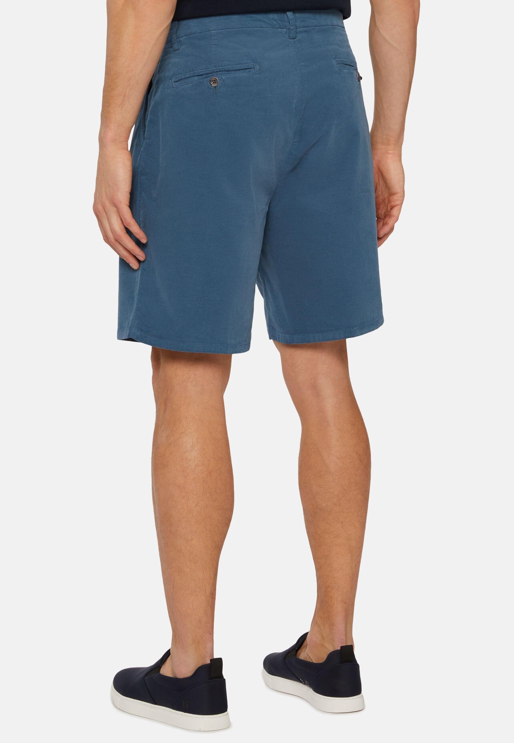 Ultra Light Cotton Bermuda Shorts Navy, Indigo, medium