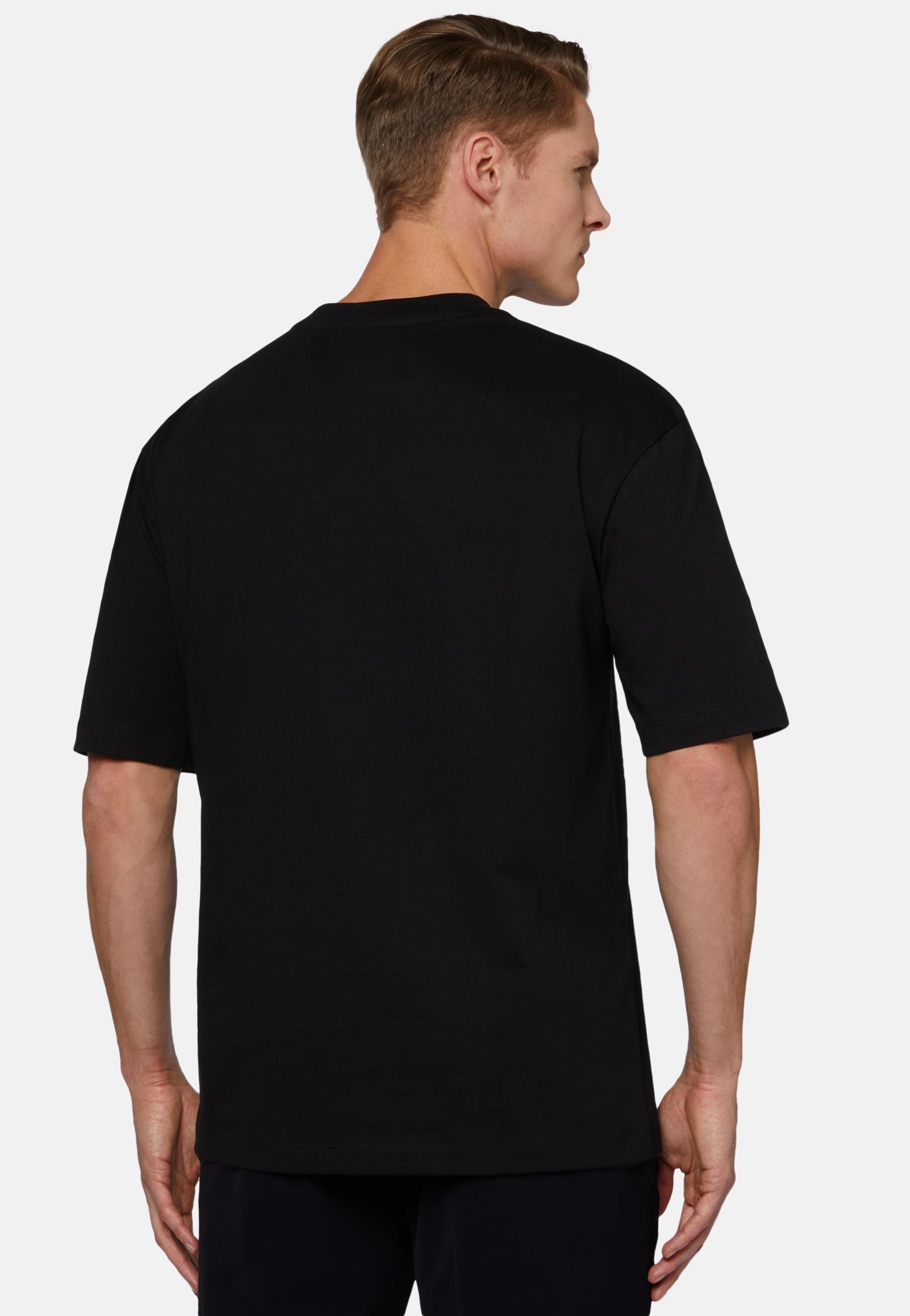 Cotton T-Shirt Black, 3901_BLAC, large image number 1