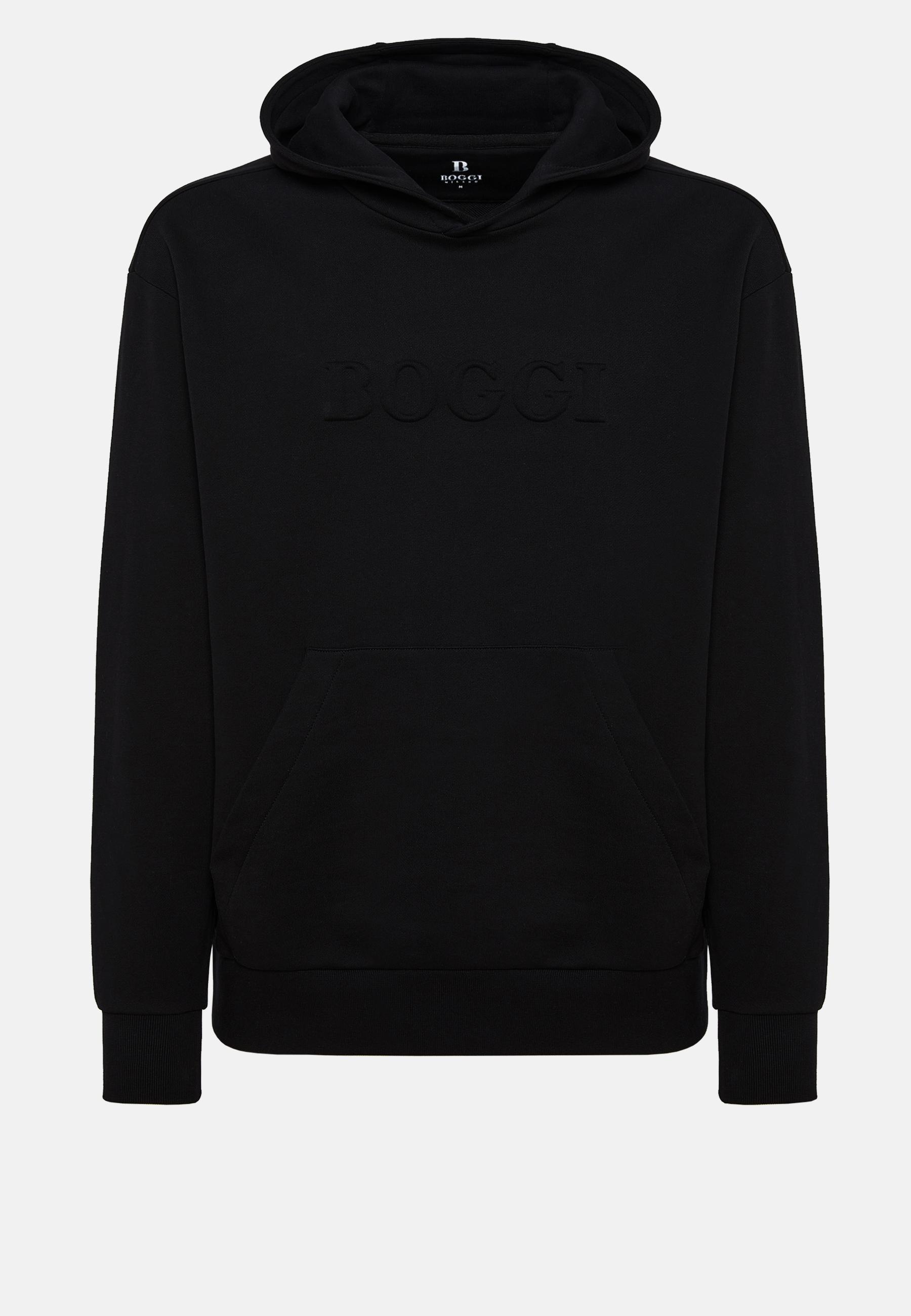 Boggi Milano - Black Cotton Hooded Sweatshirt