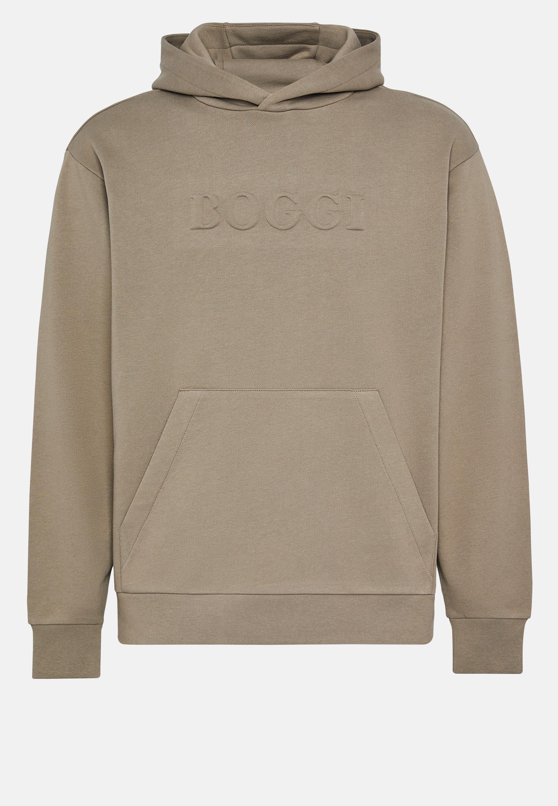 Cotton Hooded Sweatshirt Beige, , large image number 3