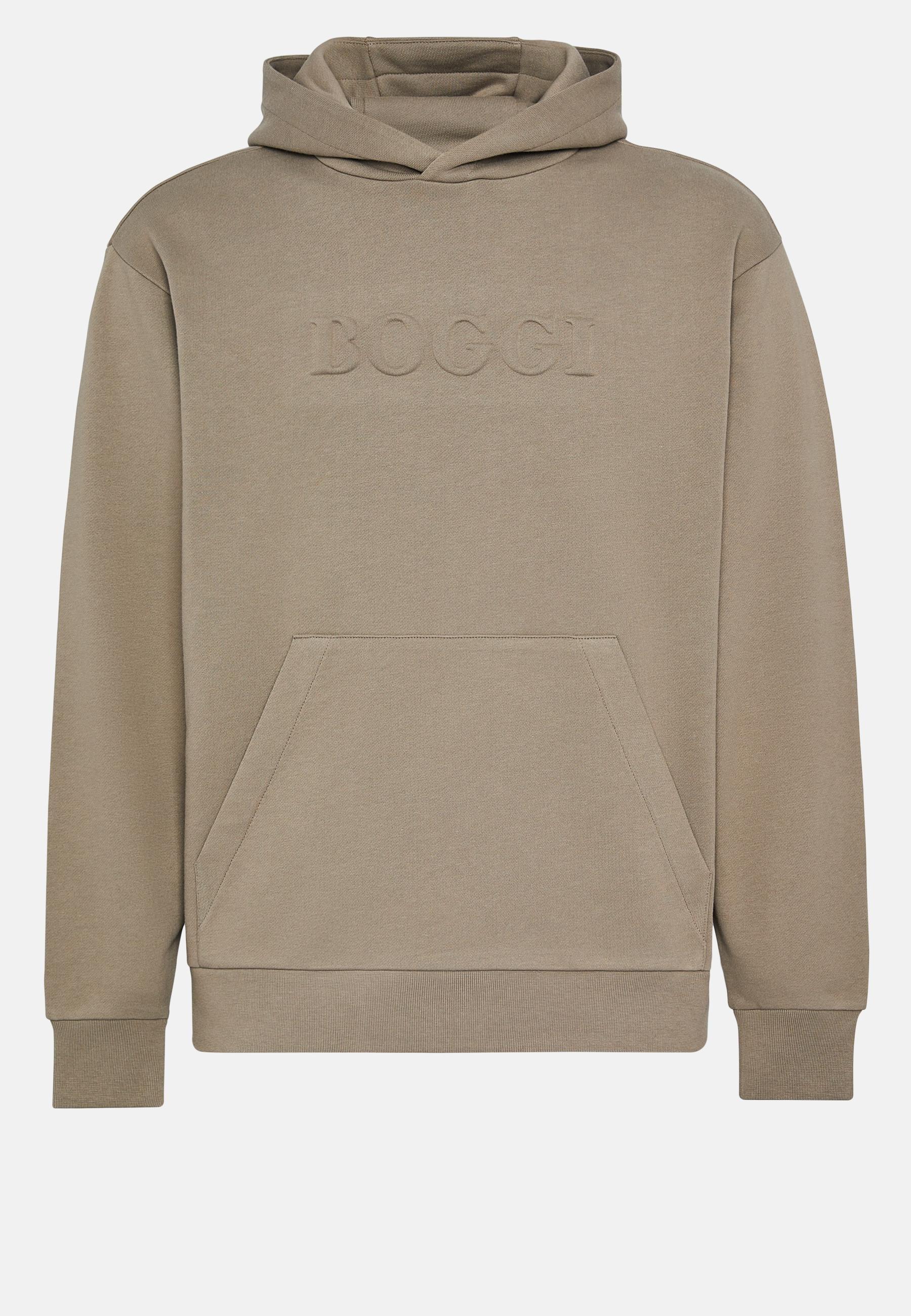 Boggi Milano - Beige Cotton Hooded Sweatshirt