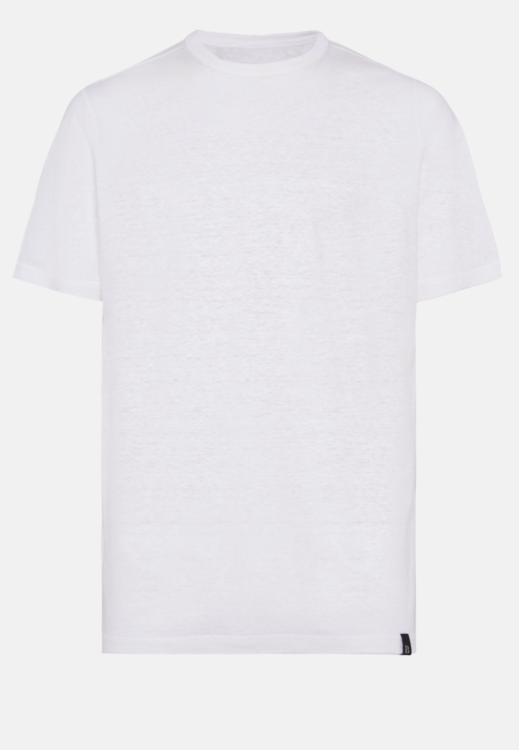 Boggi Milano - White Stretch Linen Jersey T-Shirt