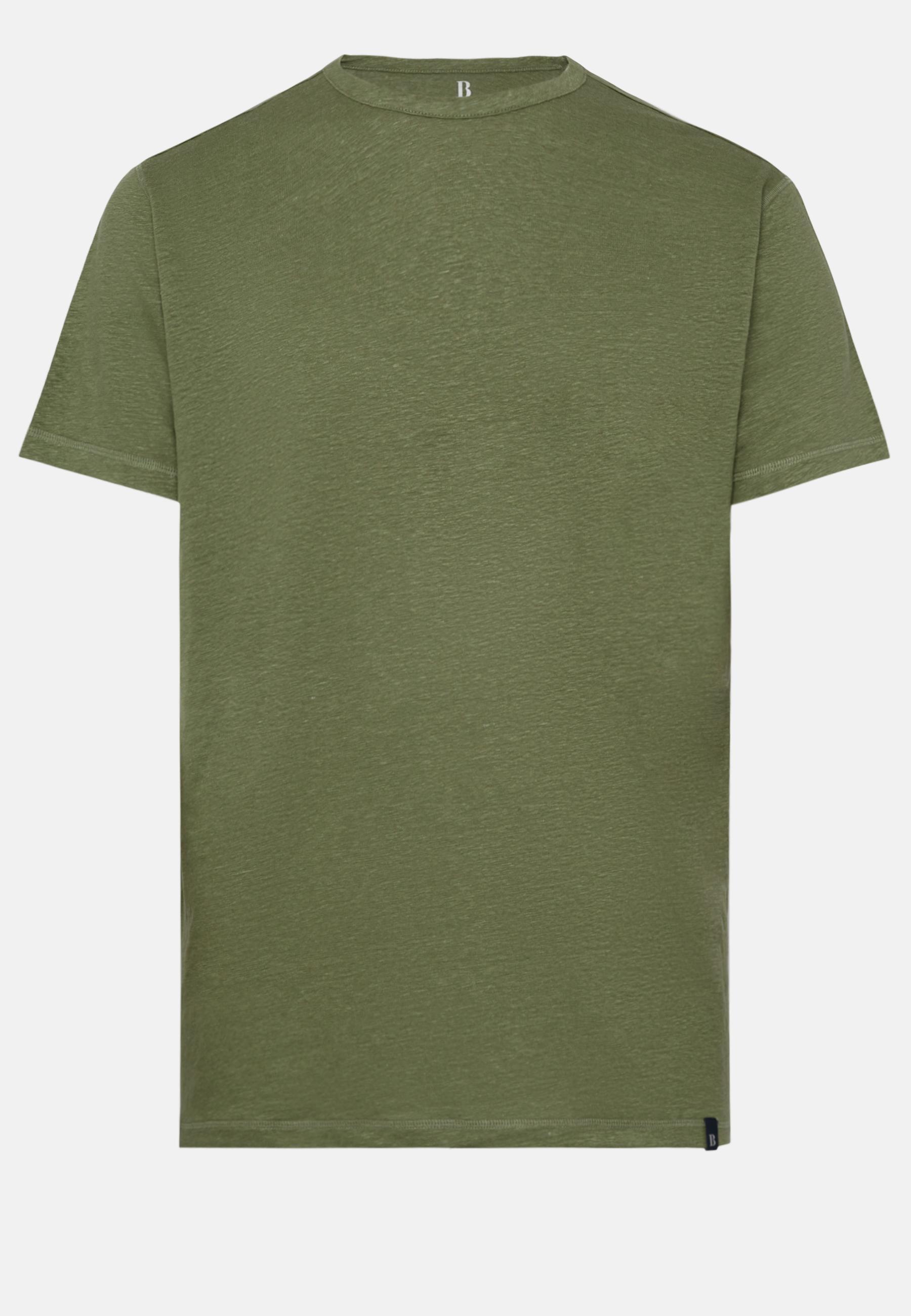 Stretch Linen Jersey T-Shirt Green, , large image number 2