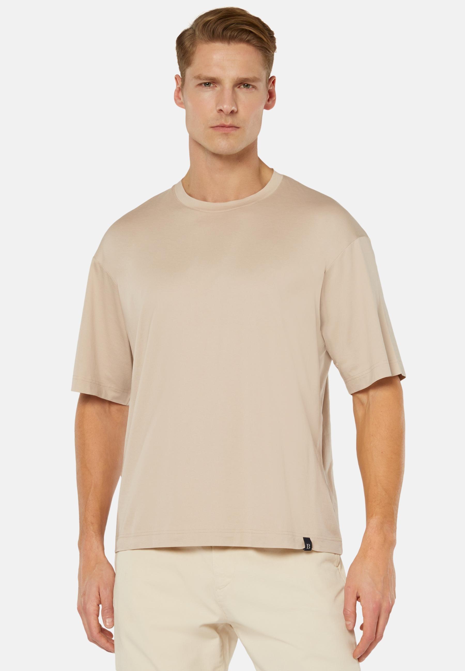 High-Performance Jersey T-Shirt Beige, Beige, medium