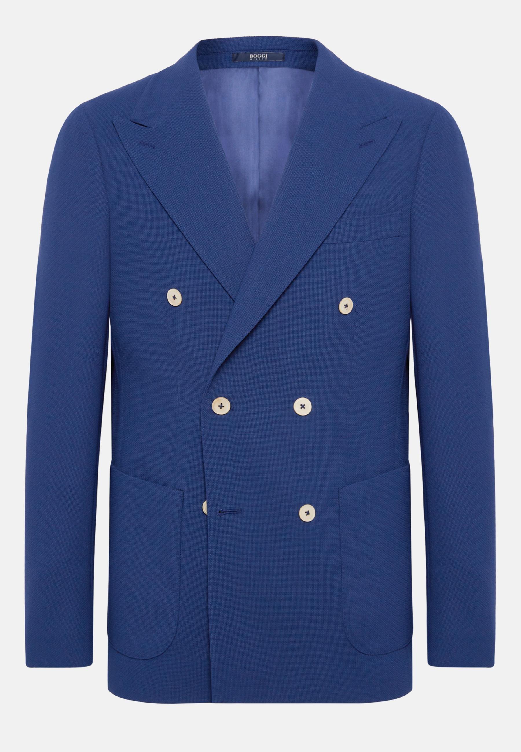 Double-Breasted Jacket Blue, , large image number 3