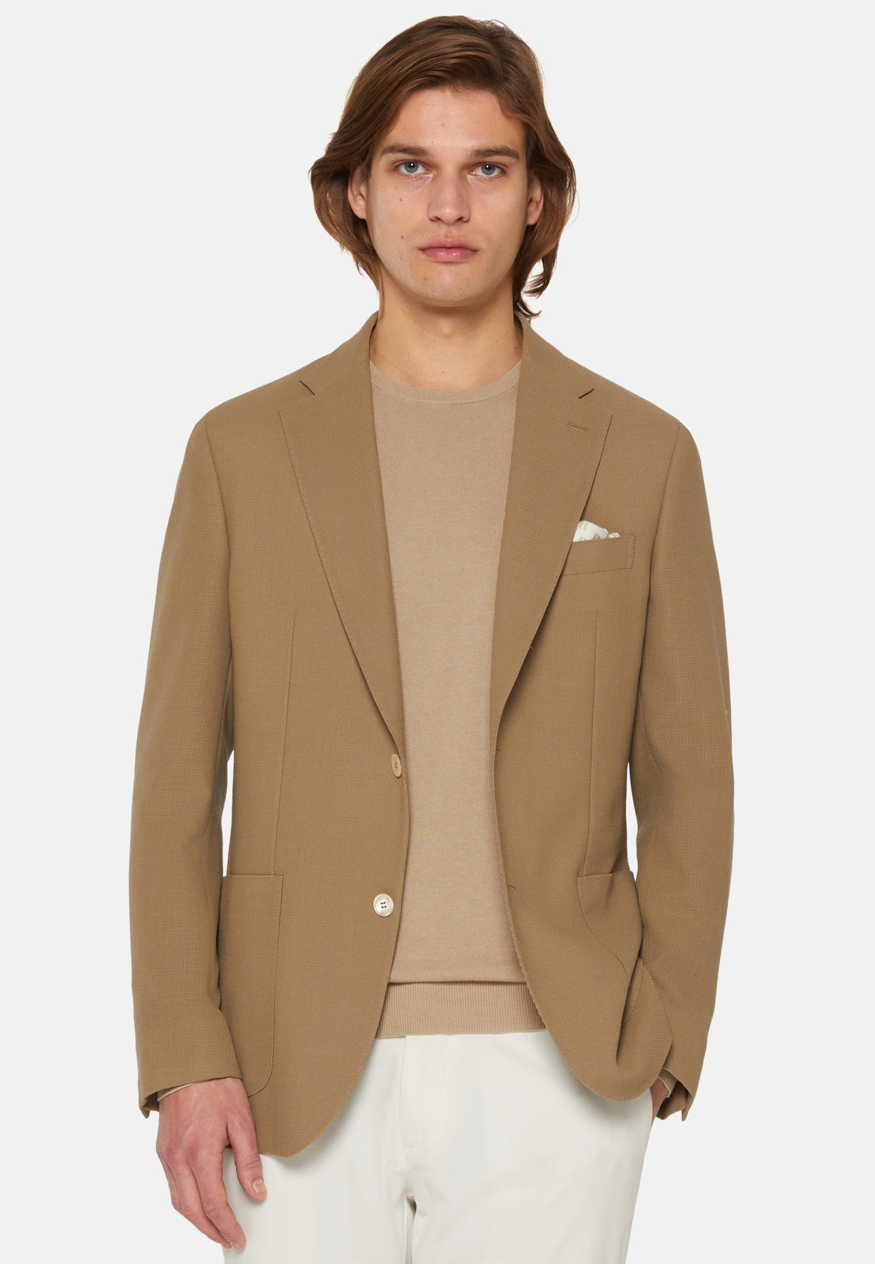 Pure Wool Crepe Jacket Beige, , large image number 0