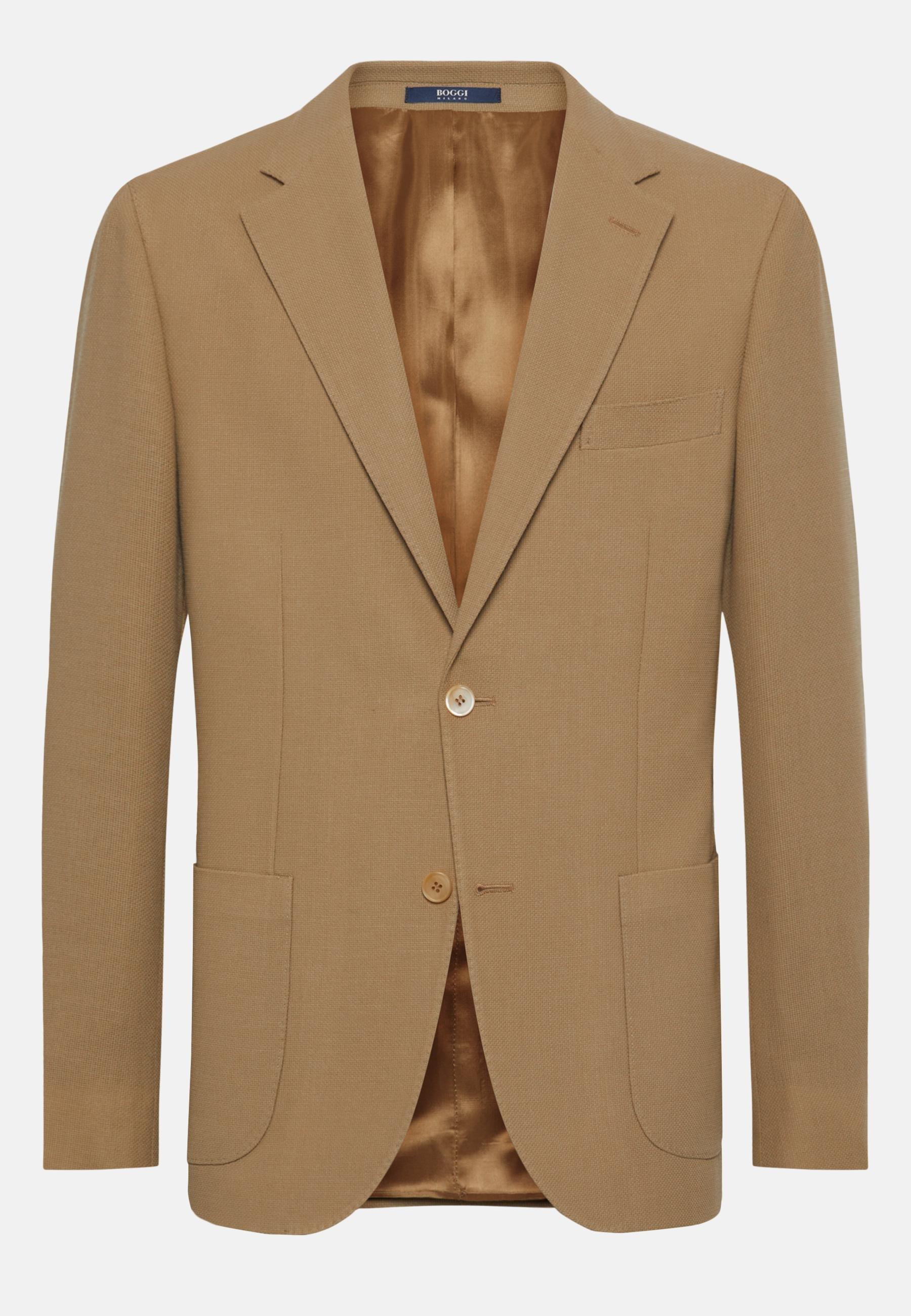 Boggi Milano - Beige Pure Wool Crepe Jacket