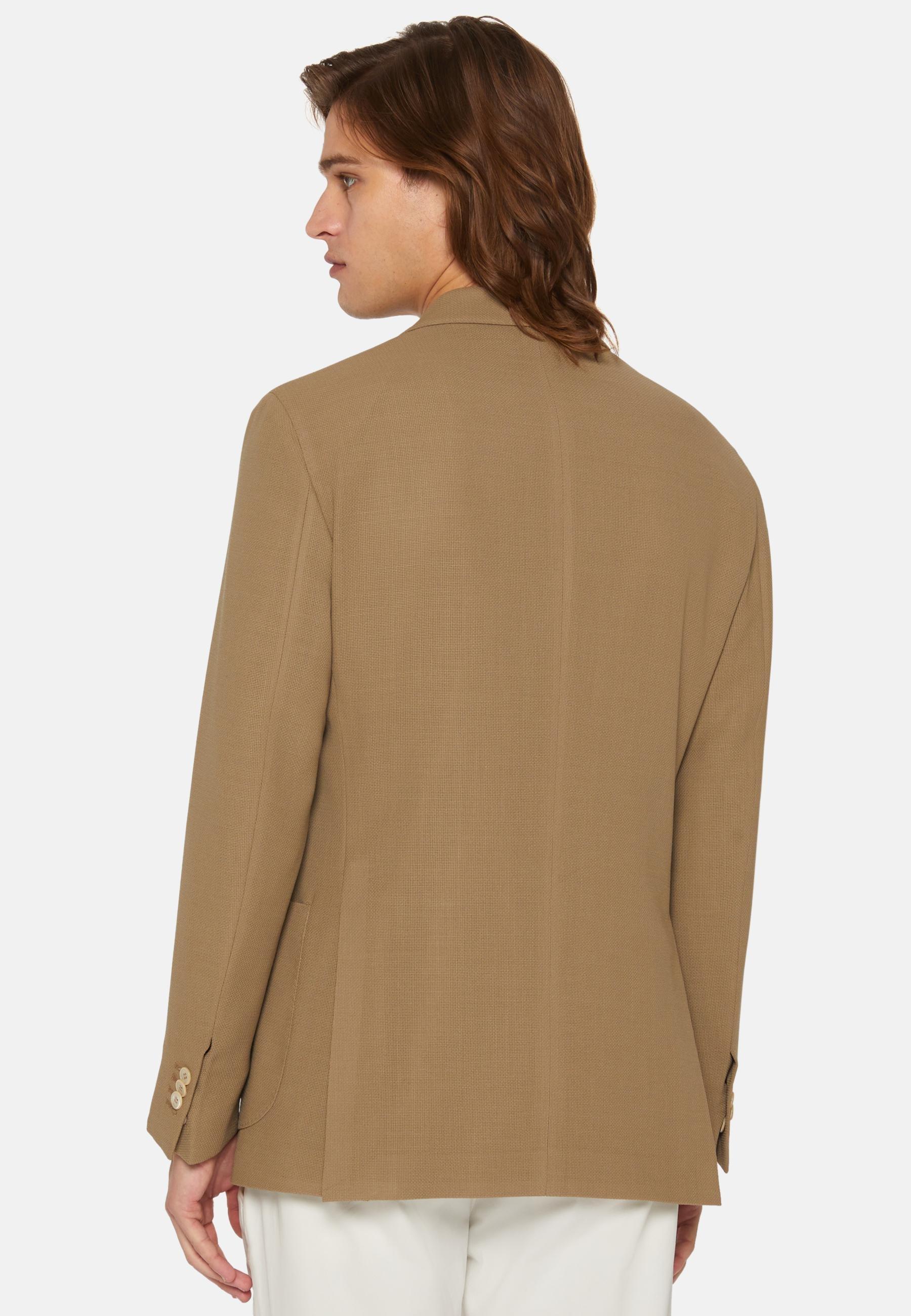 Pure Wool Crepe Jacket Beige, , large image number 2