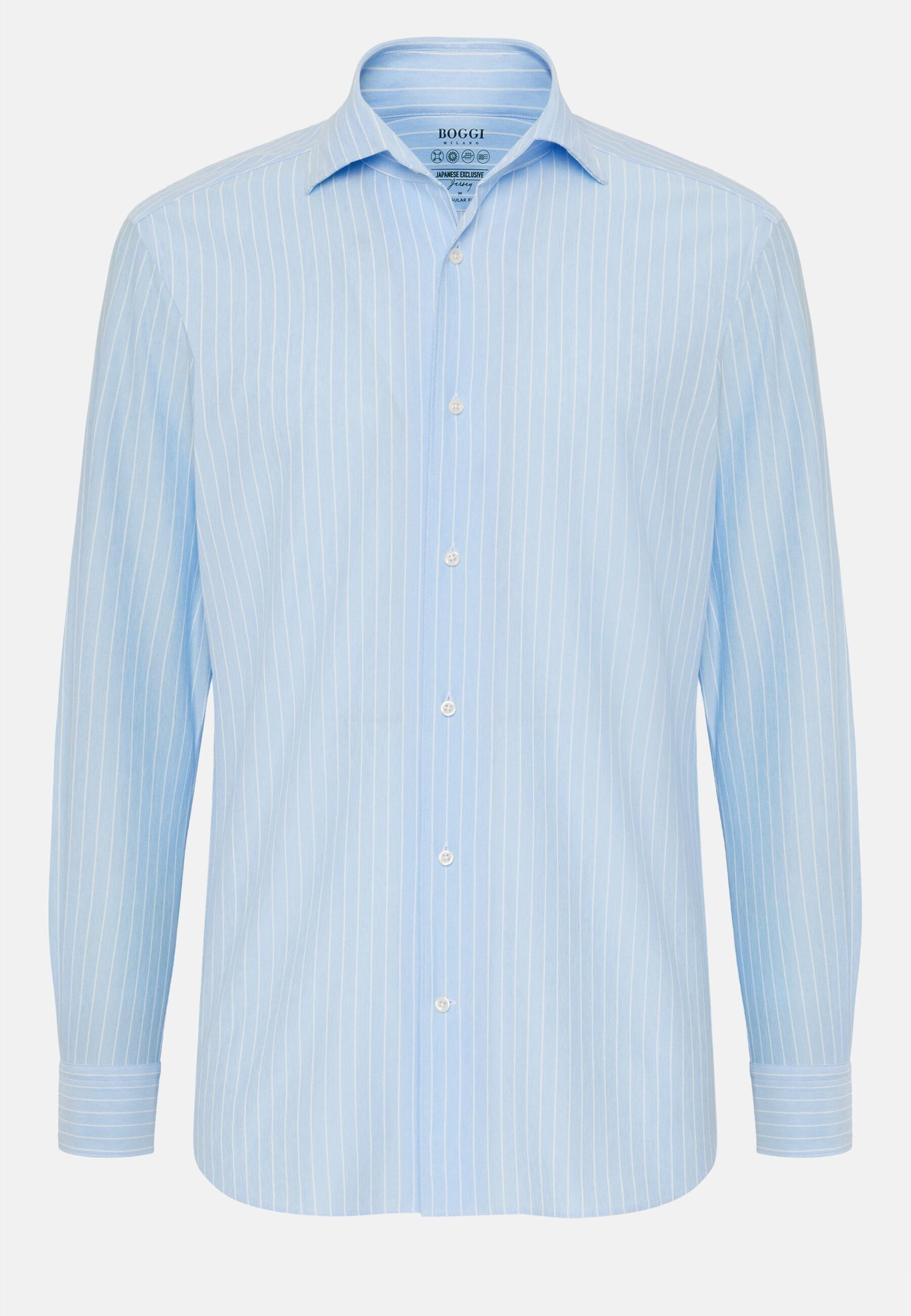 Regular Fit Japanese Jersey Polo Shirt Blue, Light Blue, large image number 9