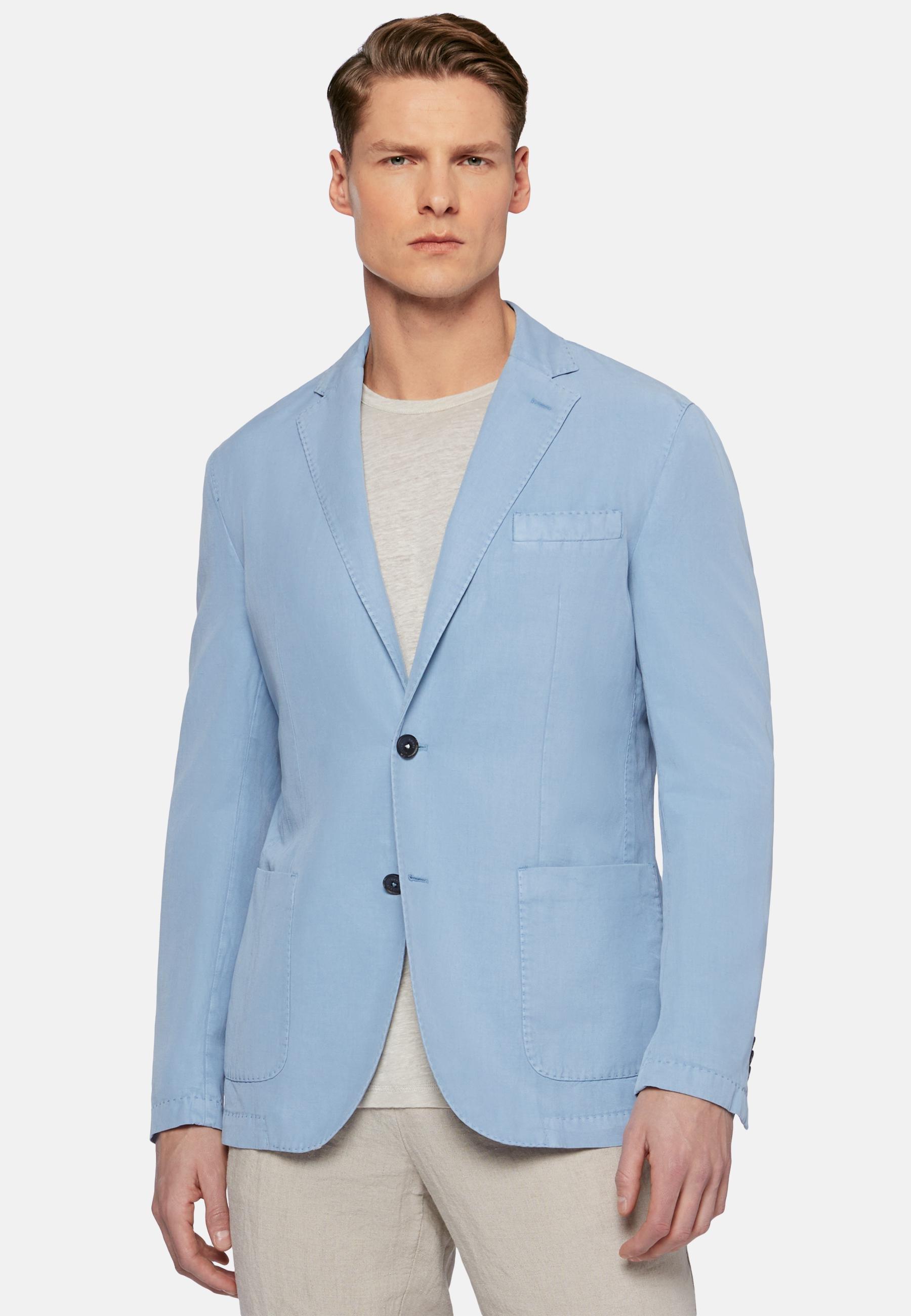 Tencel/Linen/Cotton Jacket Blue, , large image number 0
