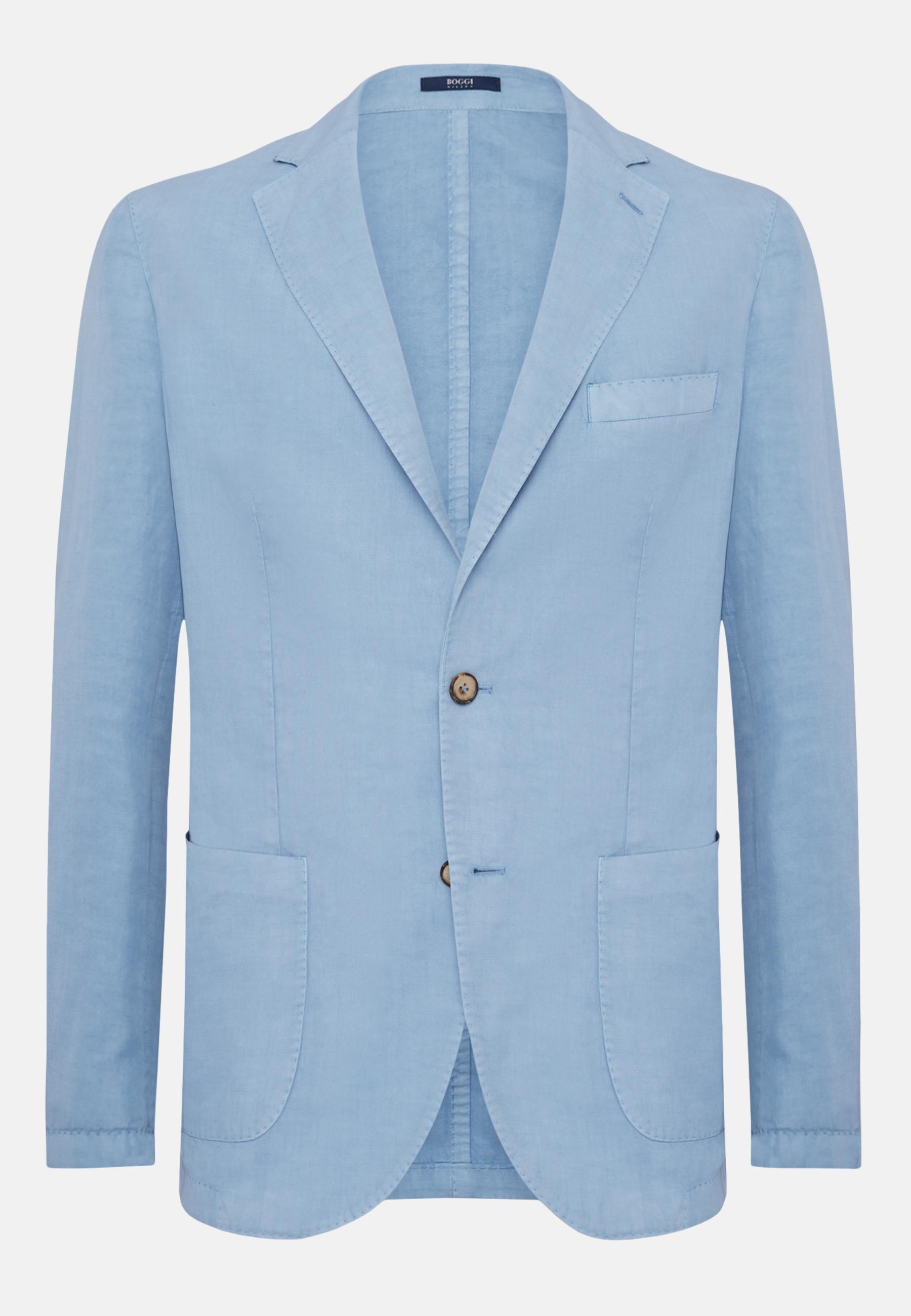 Tencel/Linen/Cotton Jacket Blue, , large image number 1