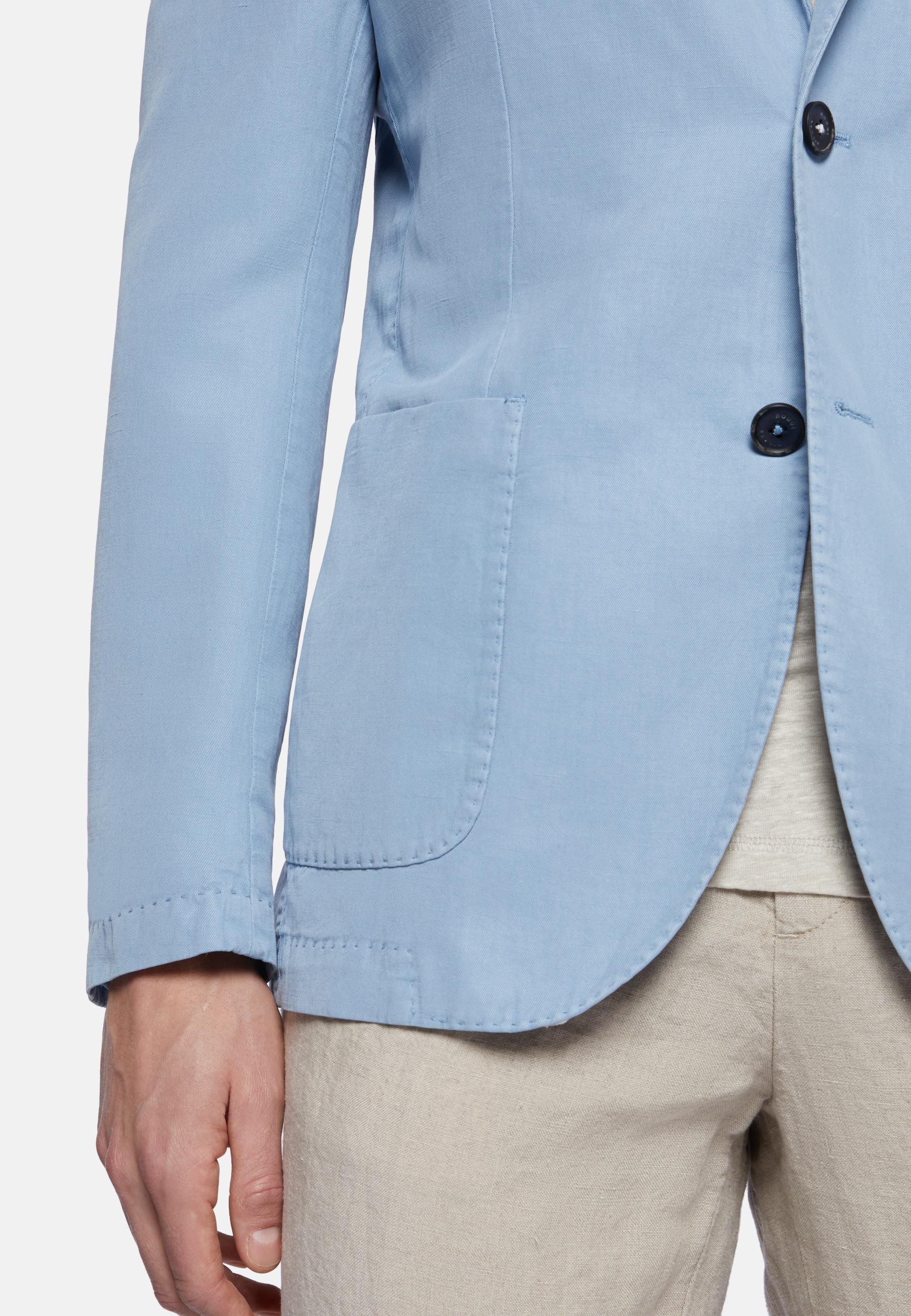 Tencel/Linen/Cotton Jacket Blue, , large image number 3