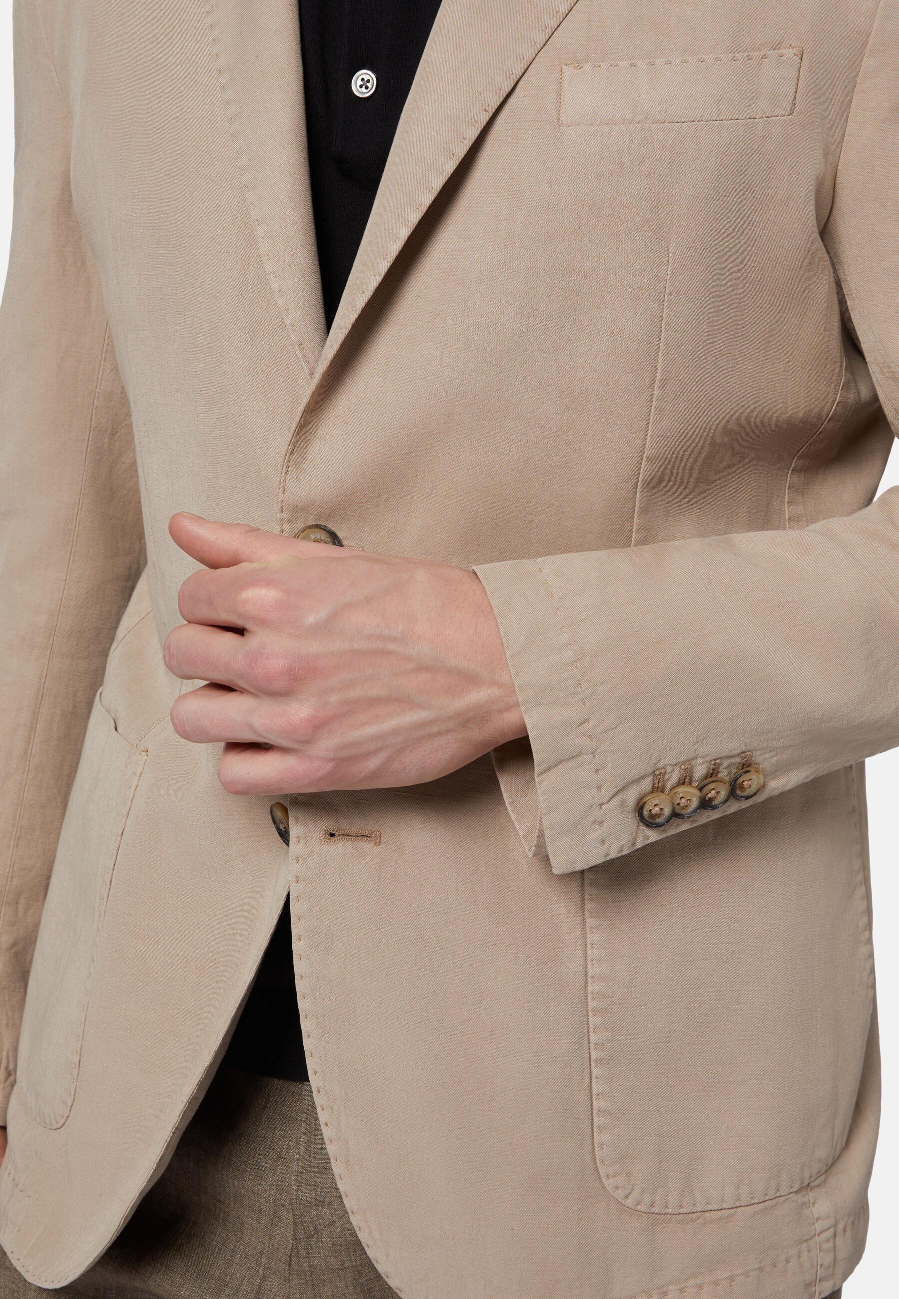 Tencel/Linen/Cotton Jacket Grey, Taupe, large image number 4