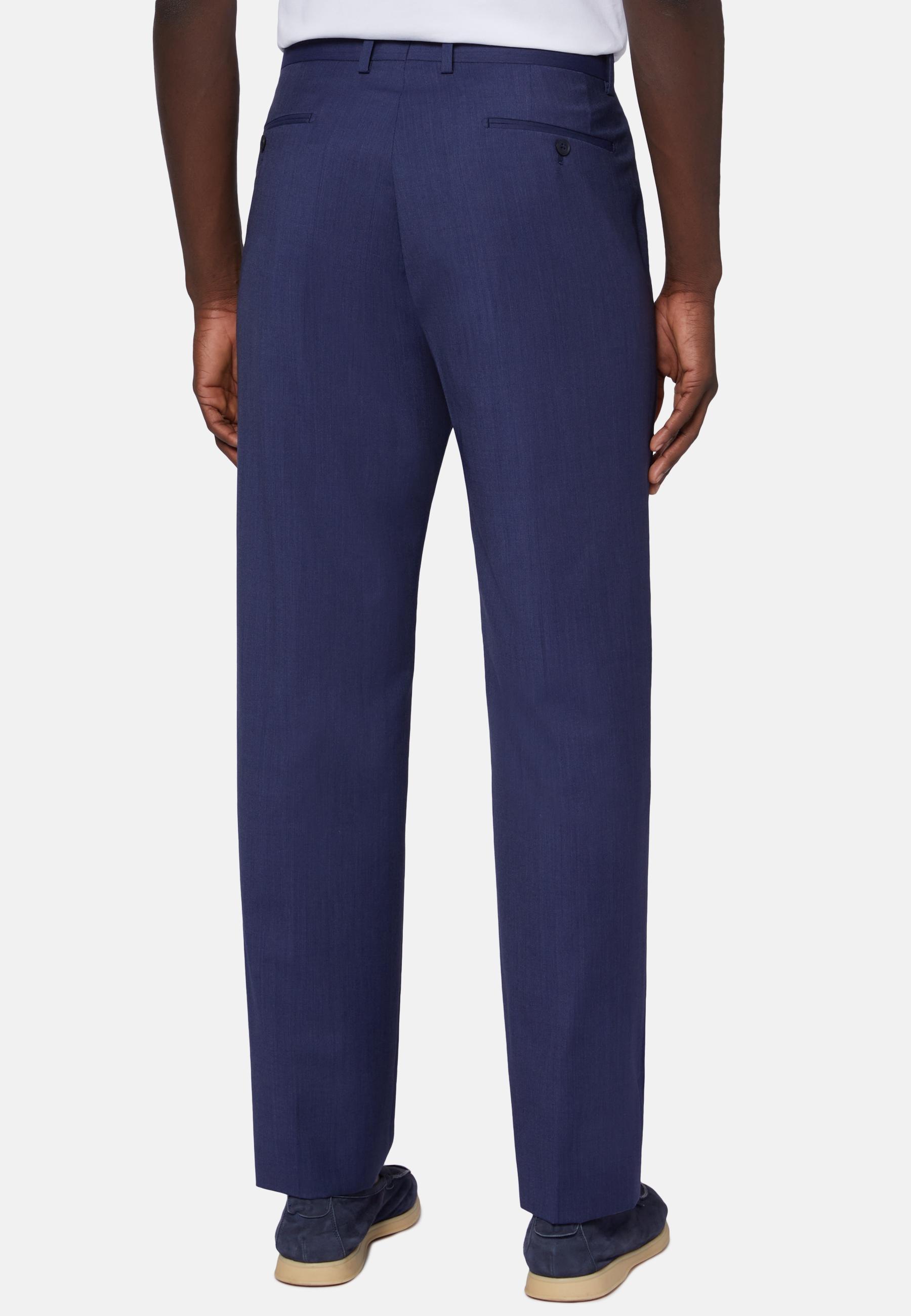 B-Aria Wool Trousers Navy, , large image number 2