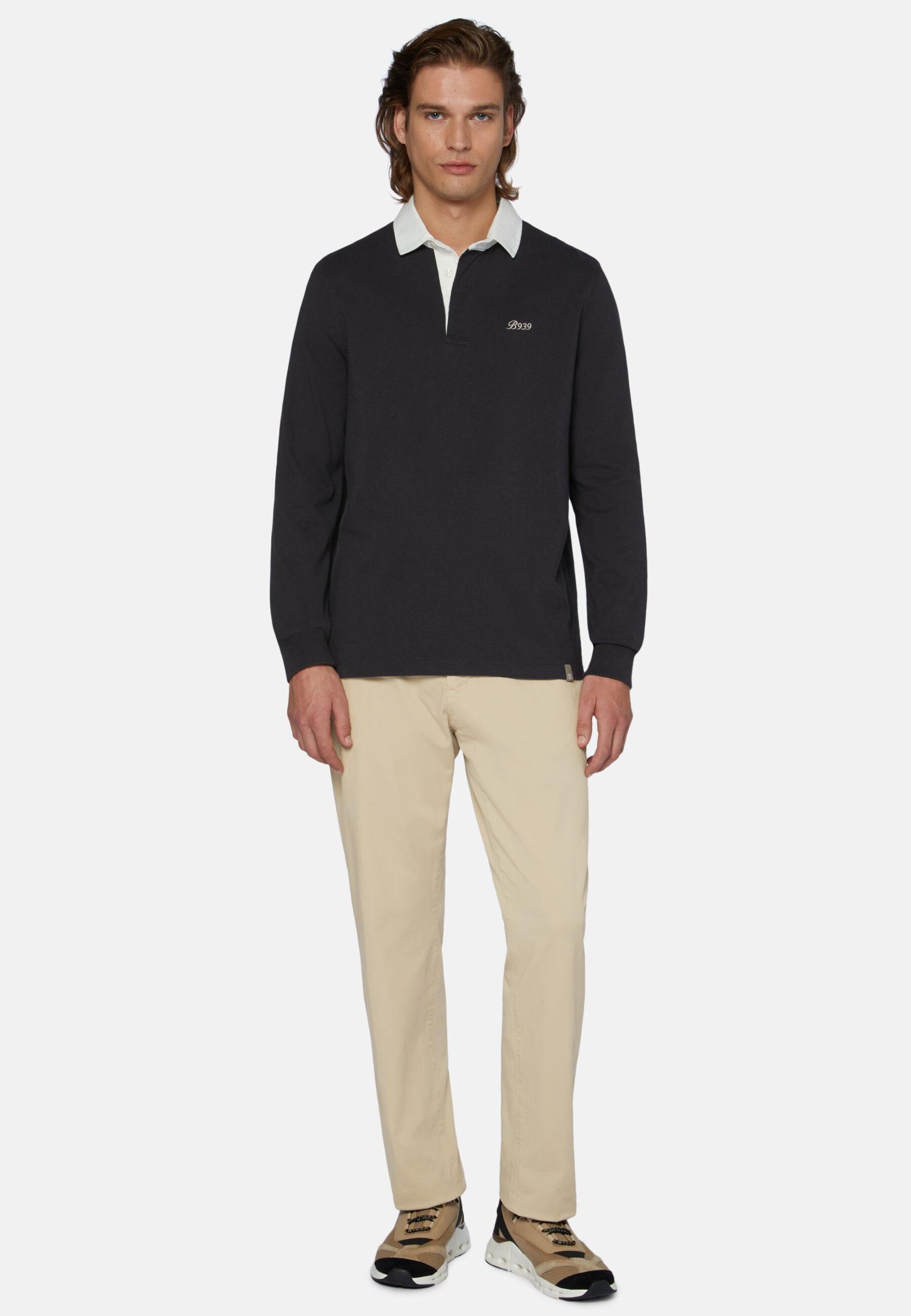 Stretch Cotton Trousers Beige, Beige, large image number 3