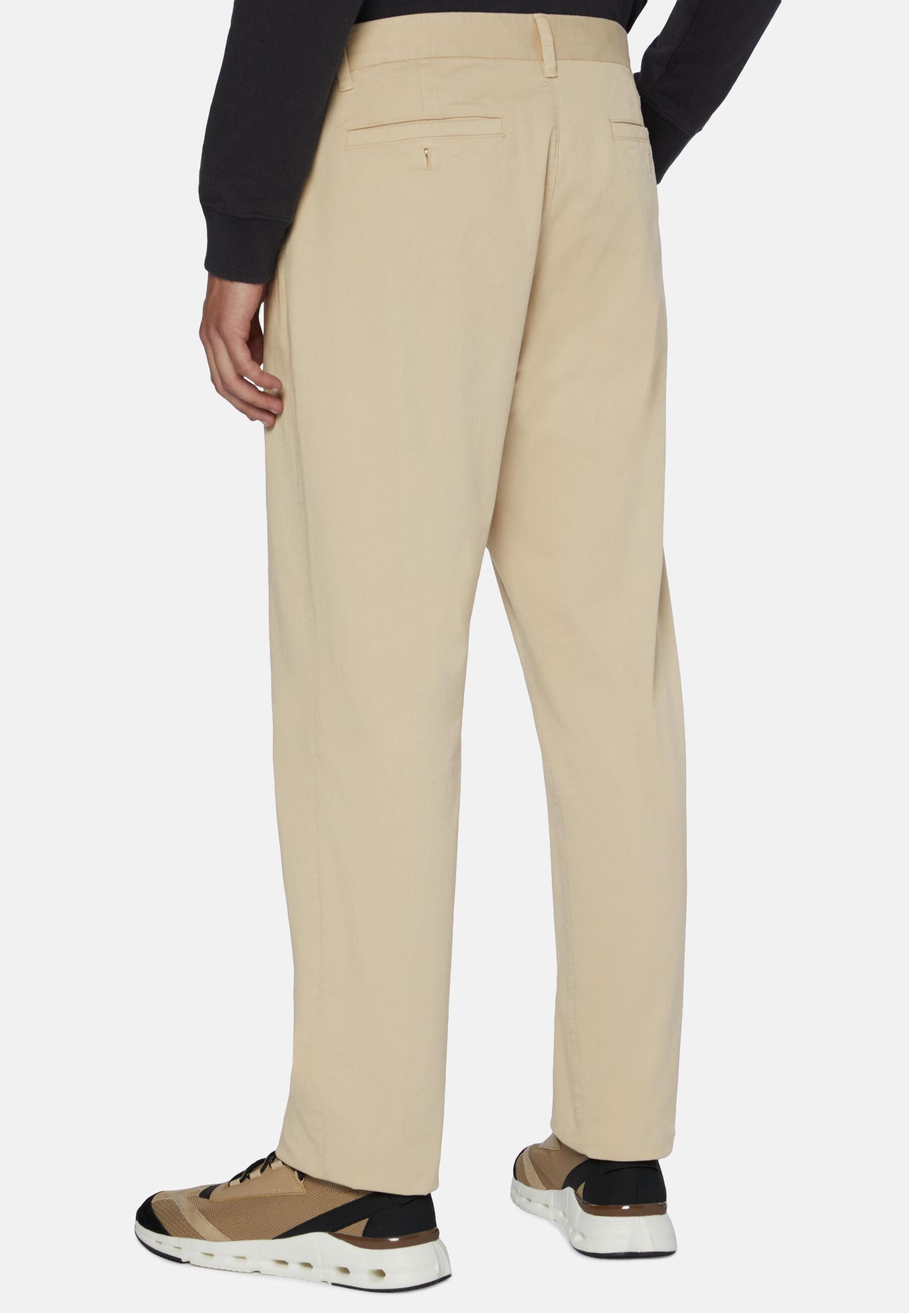 Stretch Cotton Trousers Beige, Beige, large image number 5