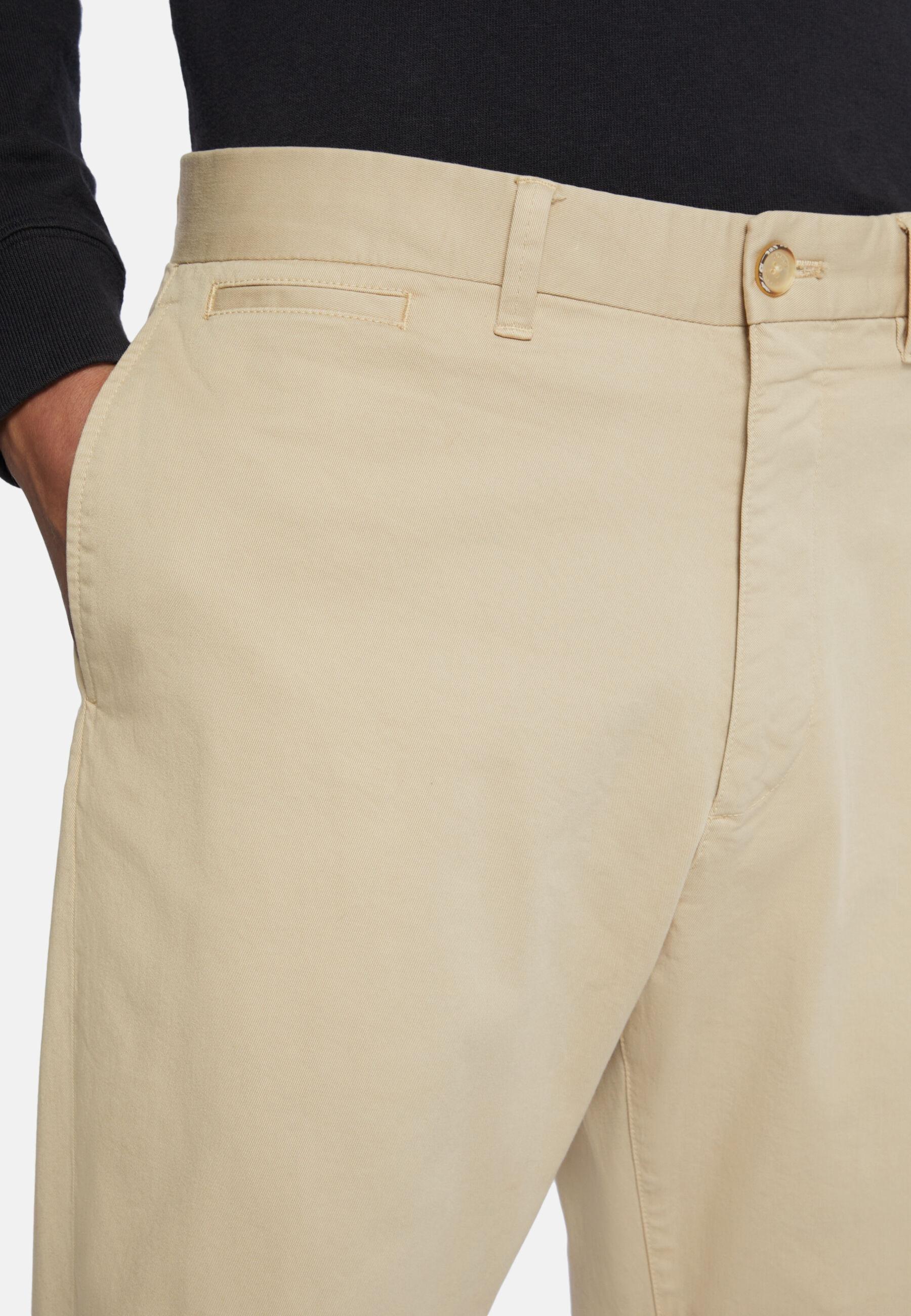 Stretch Cotton Trousers Beige, Beige, large image number 7