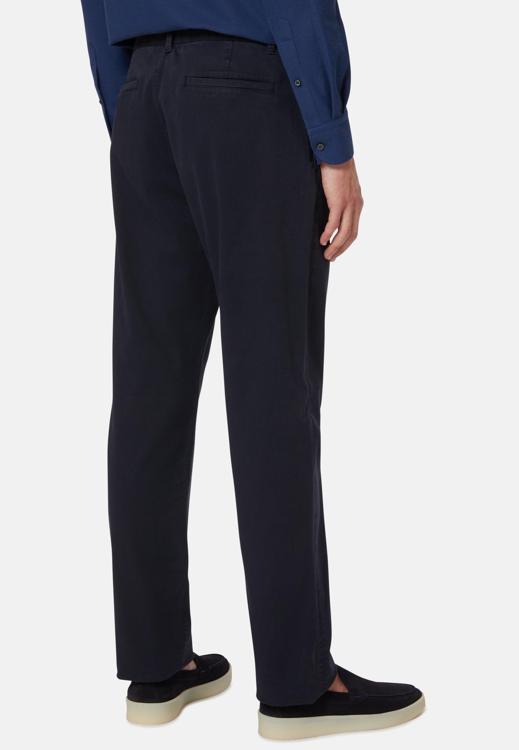 Stretch Cotton Trousers Navy, , large image number 2