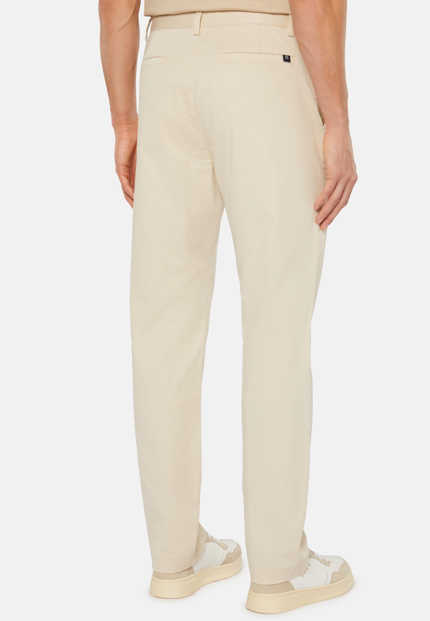 Stretch Cotton Trousers Beige, Sand, large image number 2