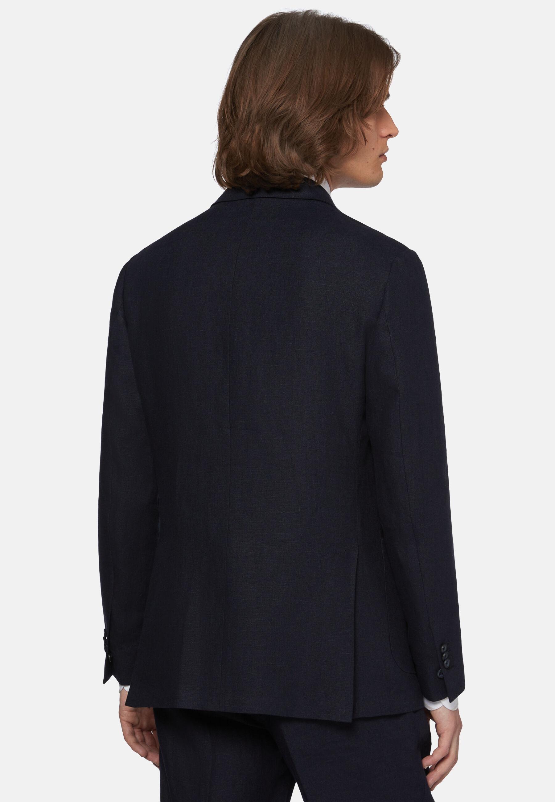 Pure Linen Suit Navy, Navy blue, large image number 1