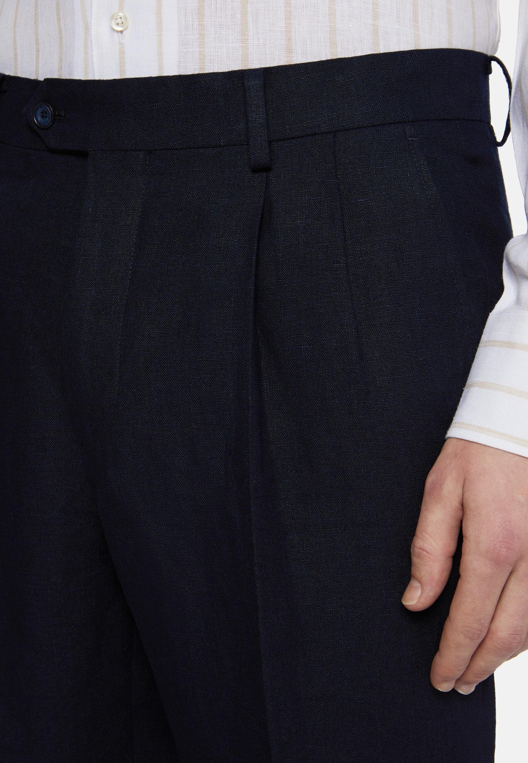 Pure Linen Suit Navy, Navy blue, medium