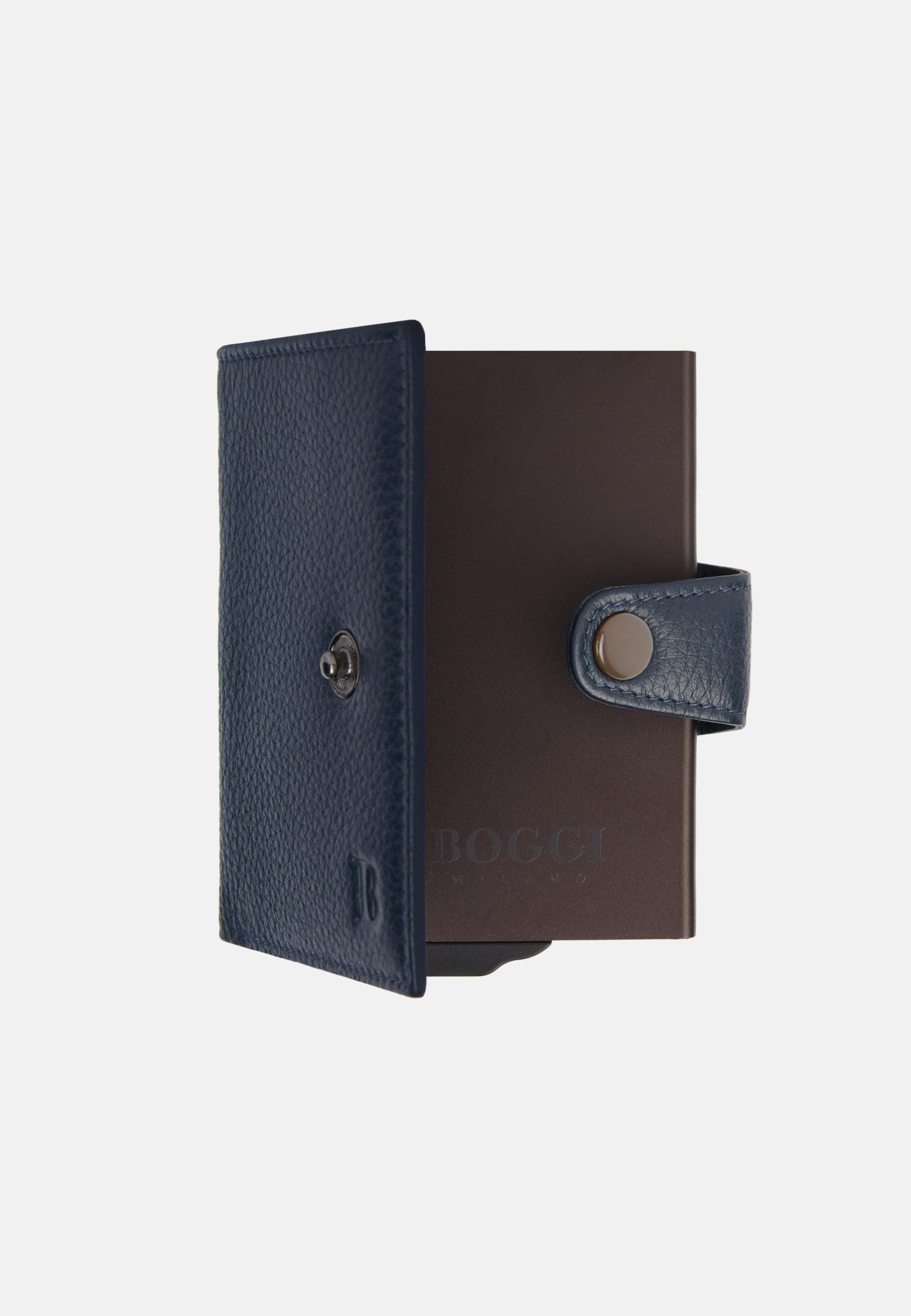 Boggi Milano - Navy Leather Credit Card Holder