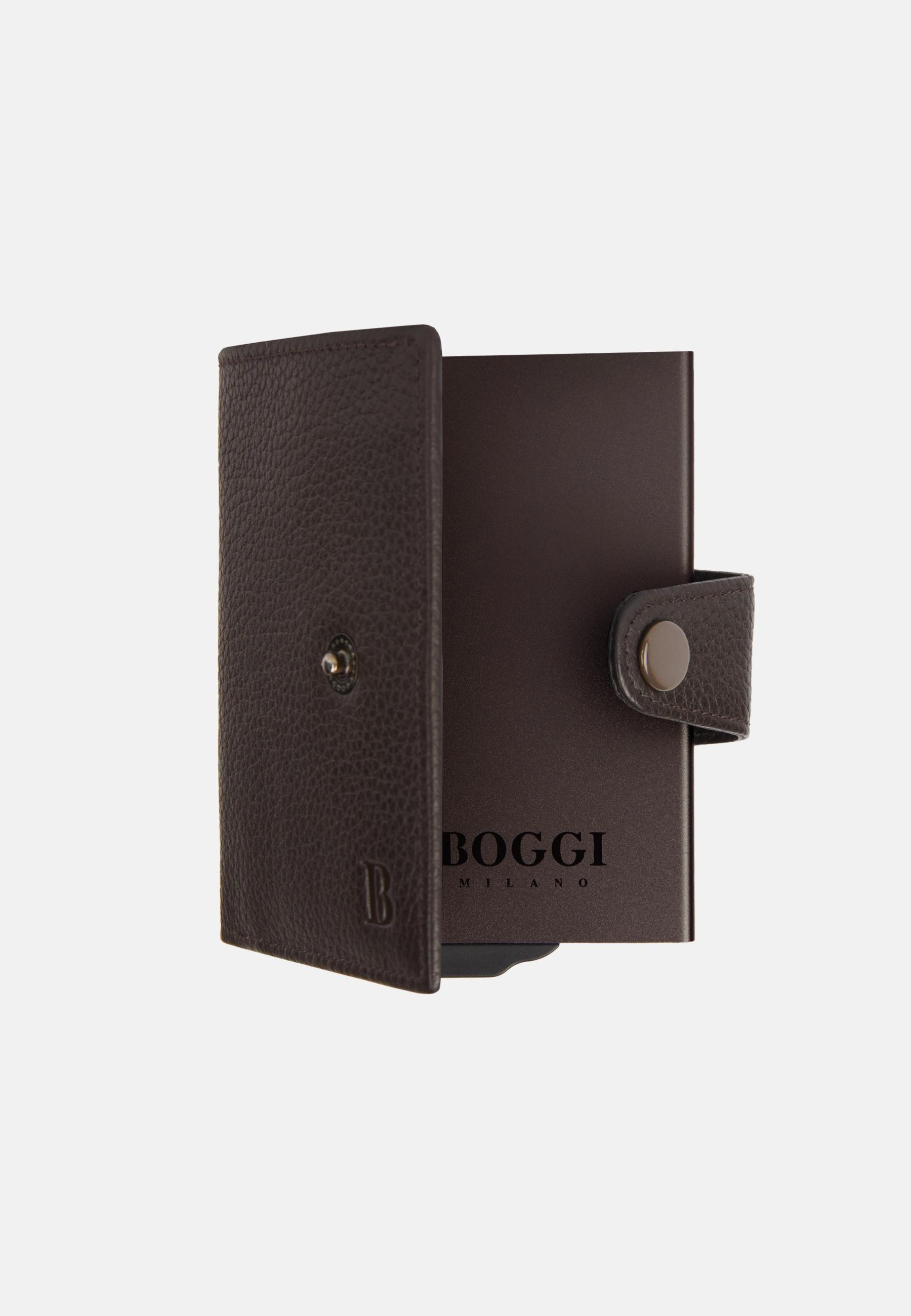 Brown Leather Credit Card Holder, 3901_DKBR, large image number 0