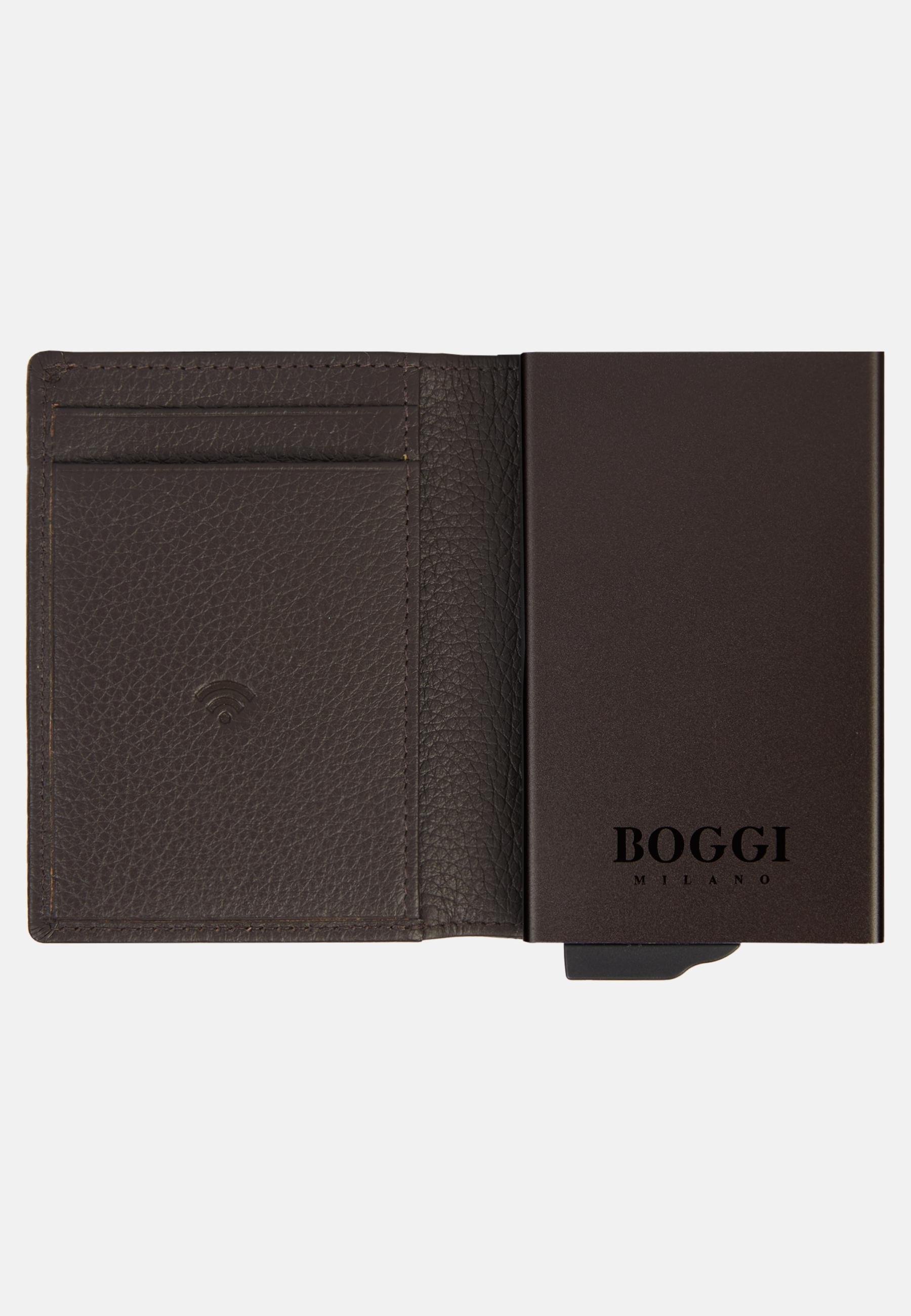 Boggi Milano - Brown Leather Credit Card Holder