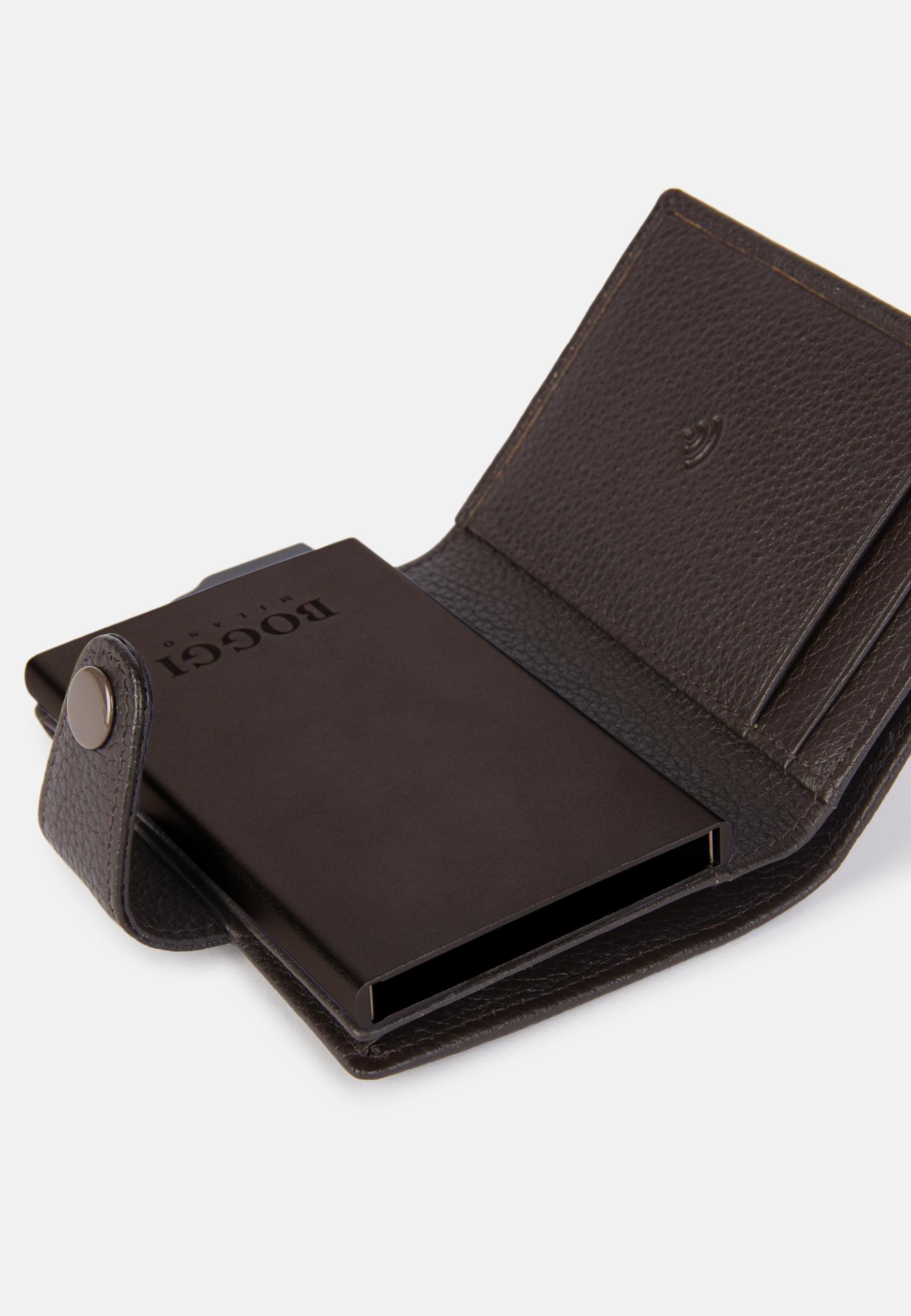 Boggi Milano - Brown Leather Credit Card Holder