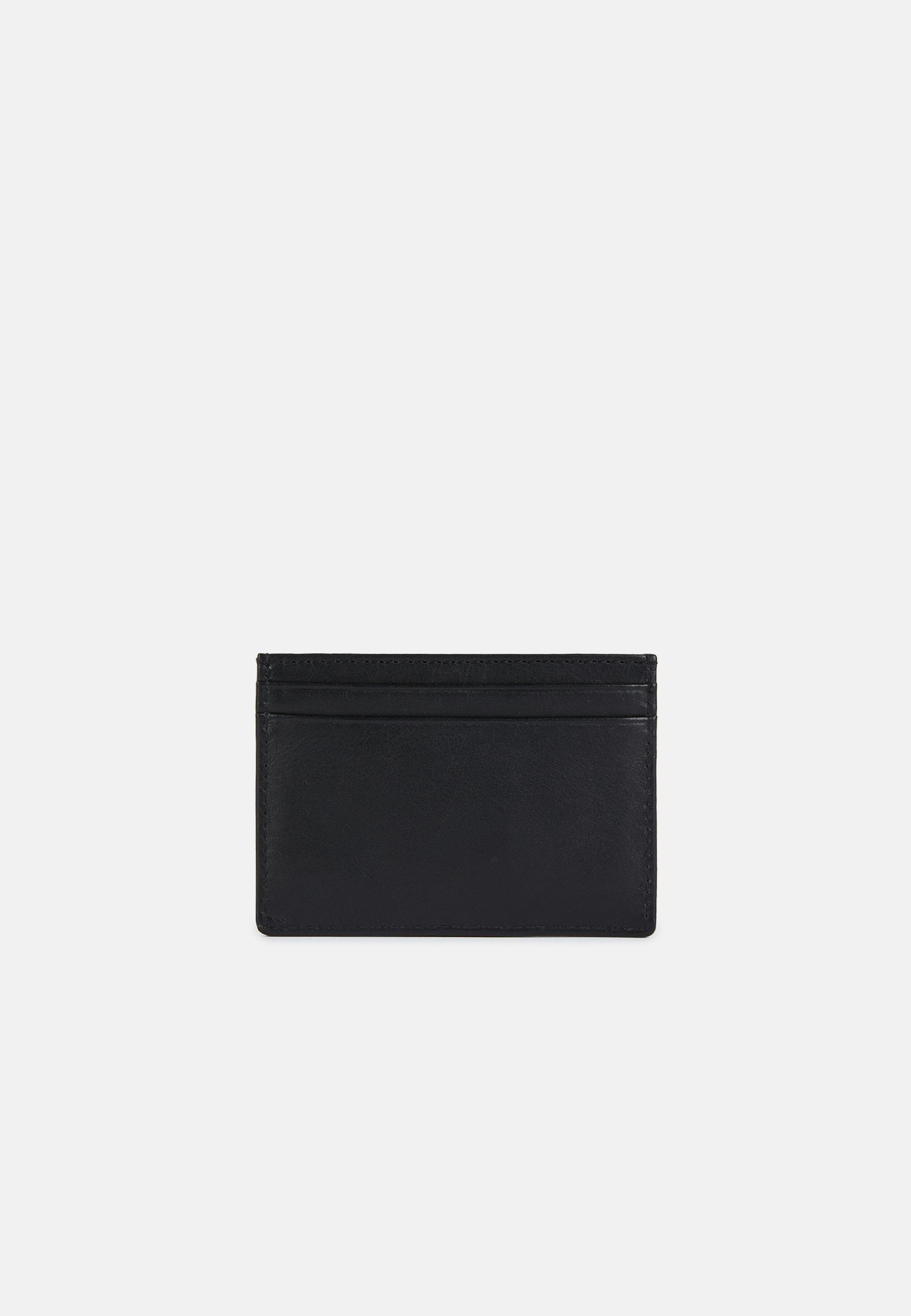 Leather Credit Card Holder Black, Black, large image number 0