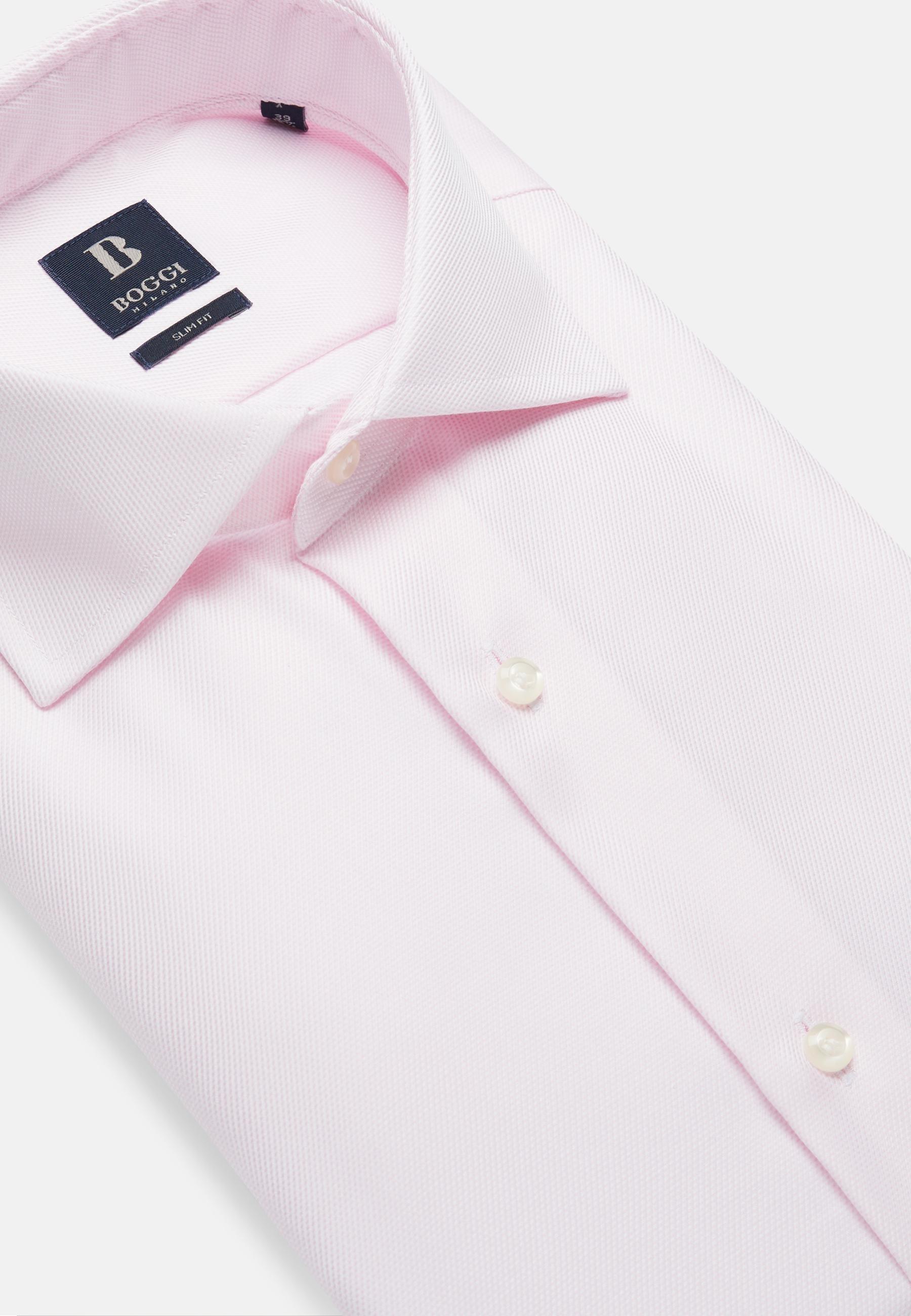 Boggi Milano - Pink Slim Fit Dobby Cotton Shirt