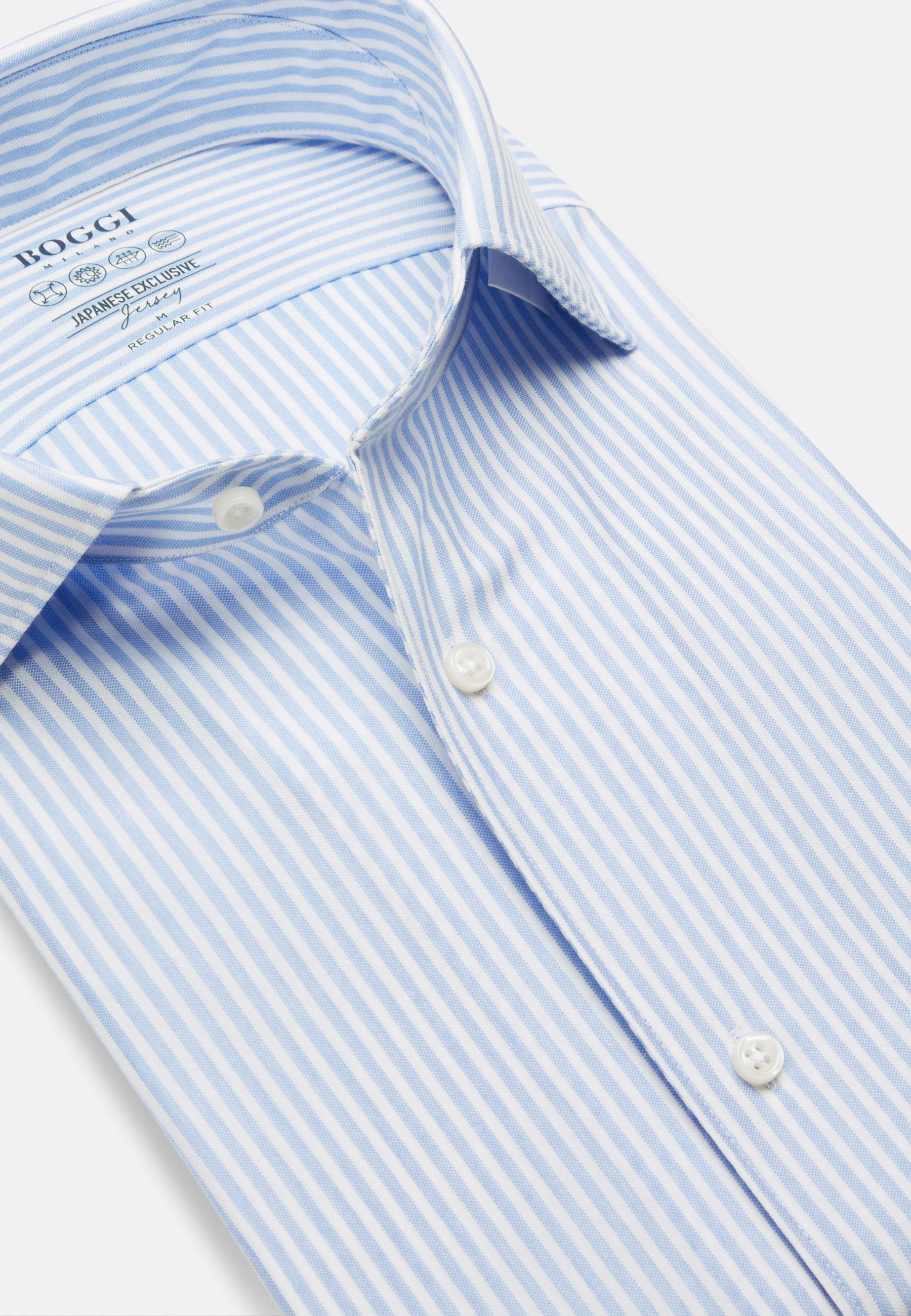 Regular Fit Japanese Jersey Polo Shirt Blue, 3901_LTBL, large image number 6