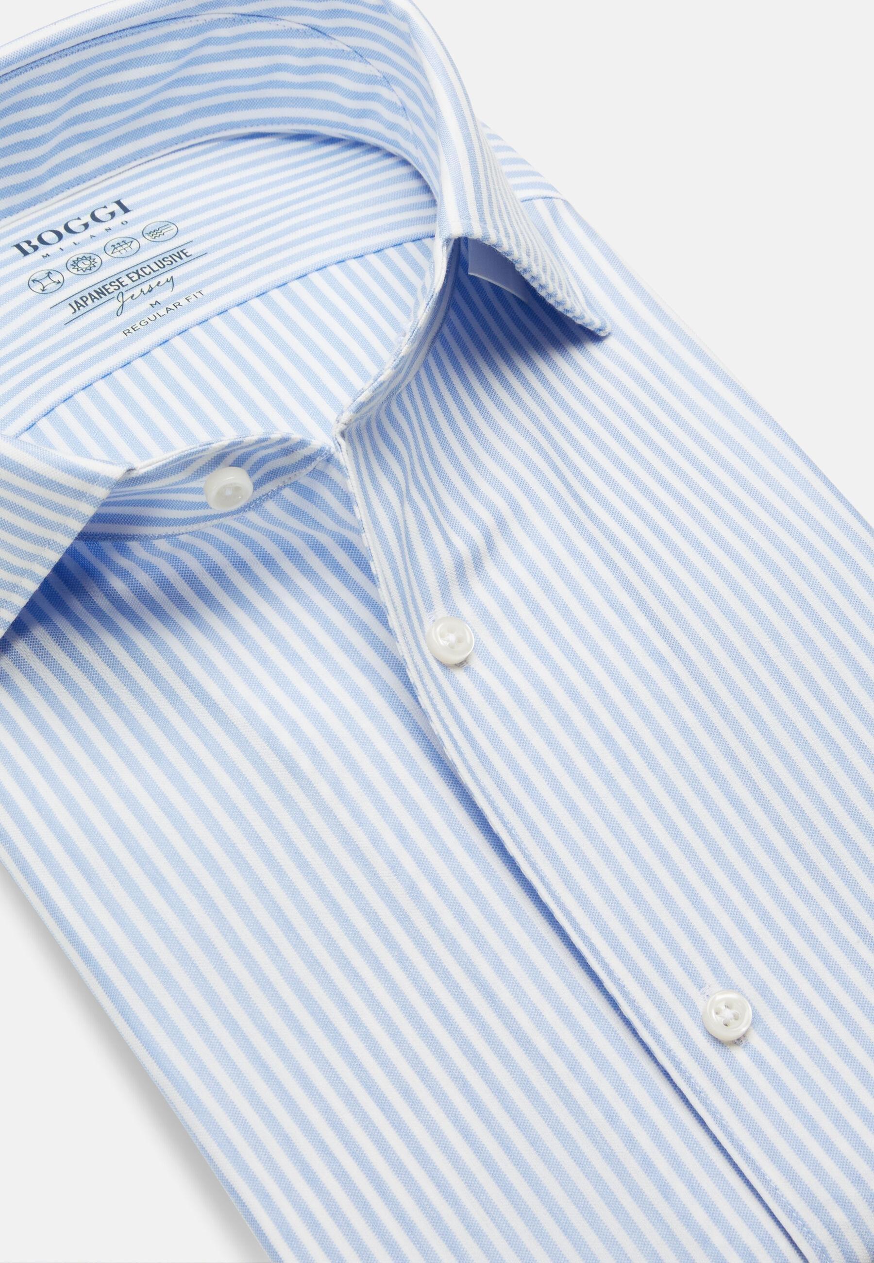 Regular Fit Japanese Jersey Polo Shirt Blue, 3901_LTBL, large image number 7