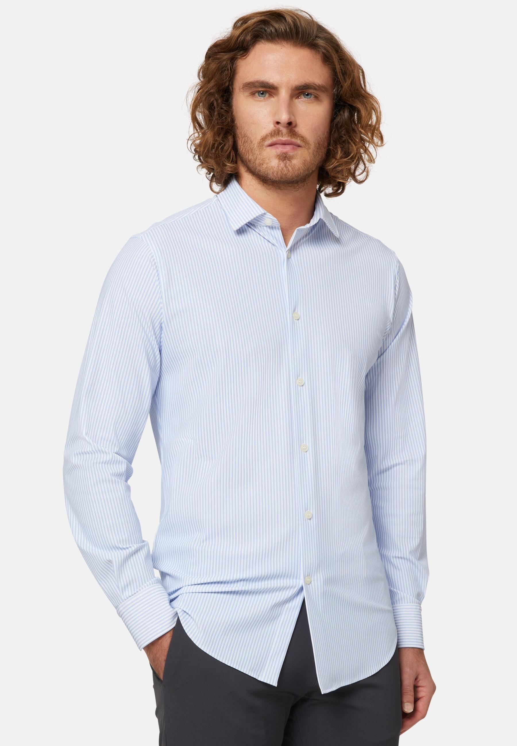 Shirt In Stretch Nylon Blue, Light Blue, large image number 1