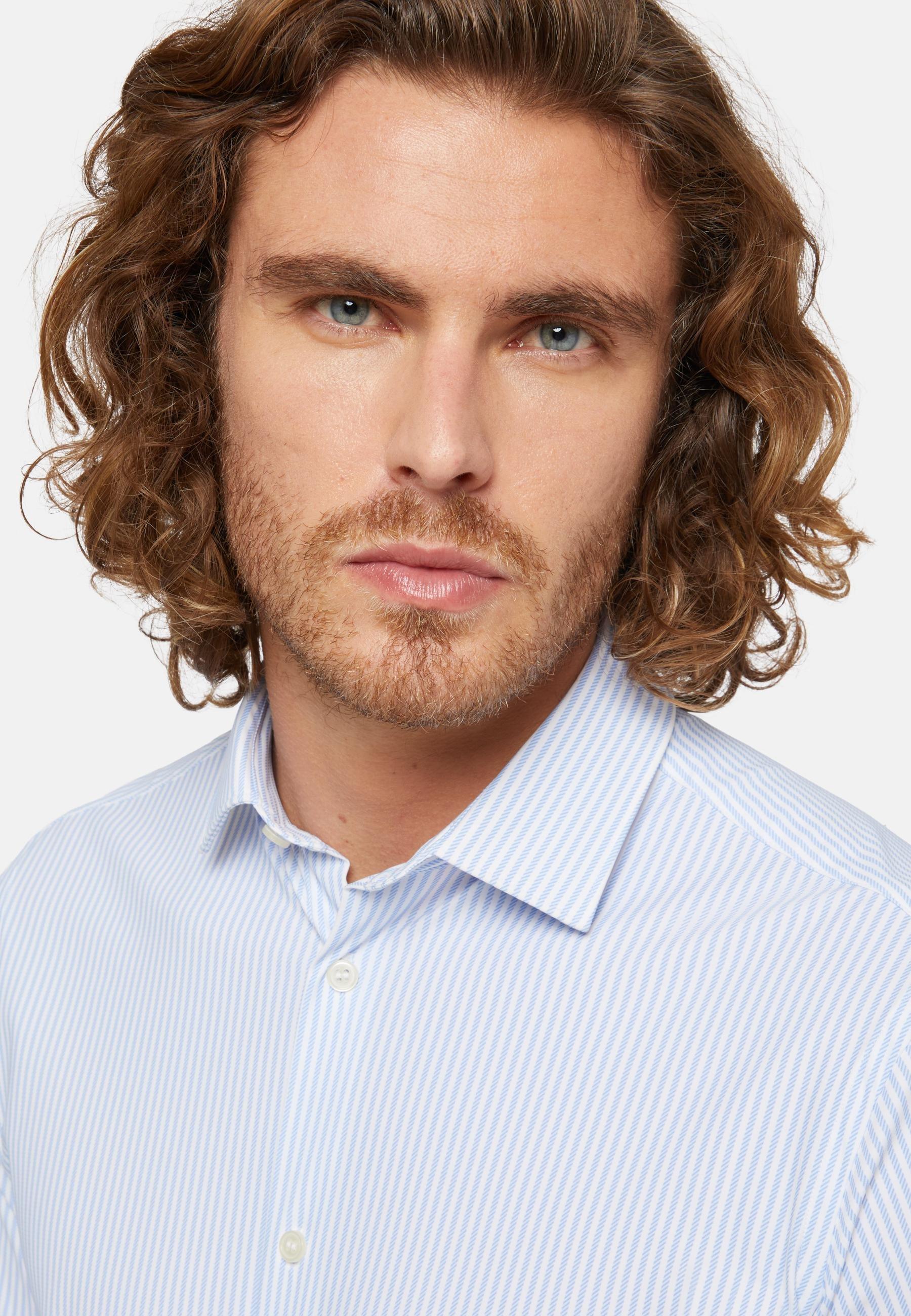 Shirt In Stretch Nylon Blue, Light Blue, large image number 4