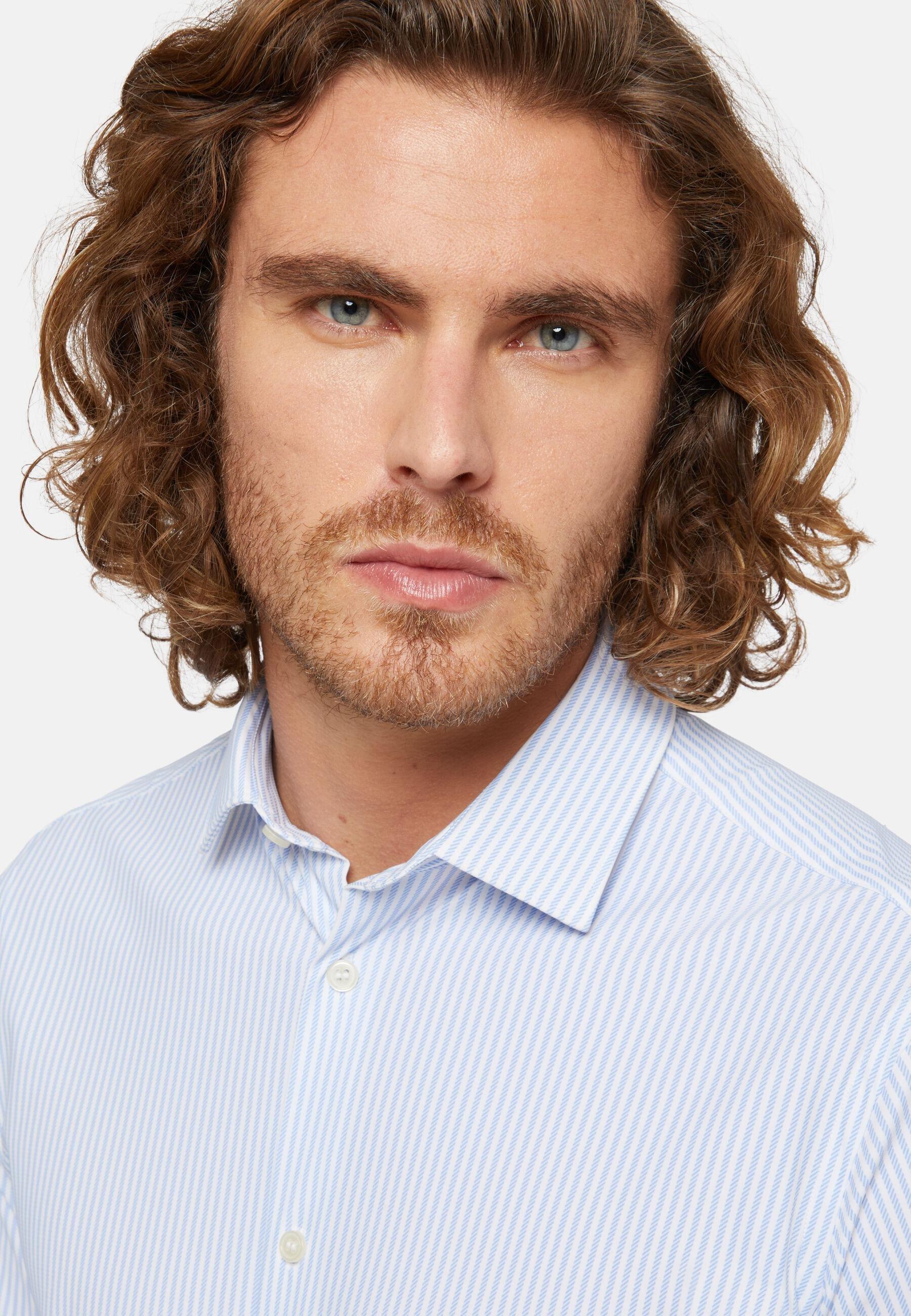 Shirt In Stretch Nylon Blue, Light Blue, large image number 5