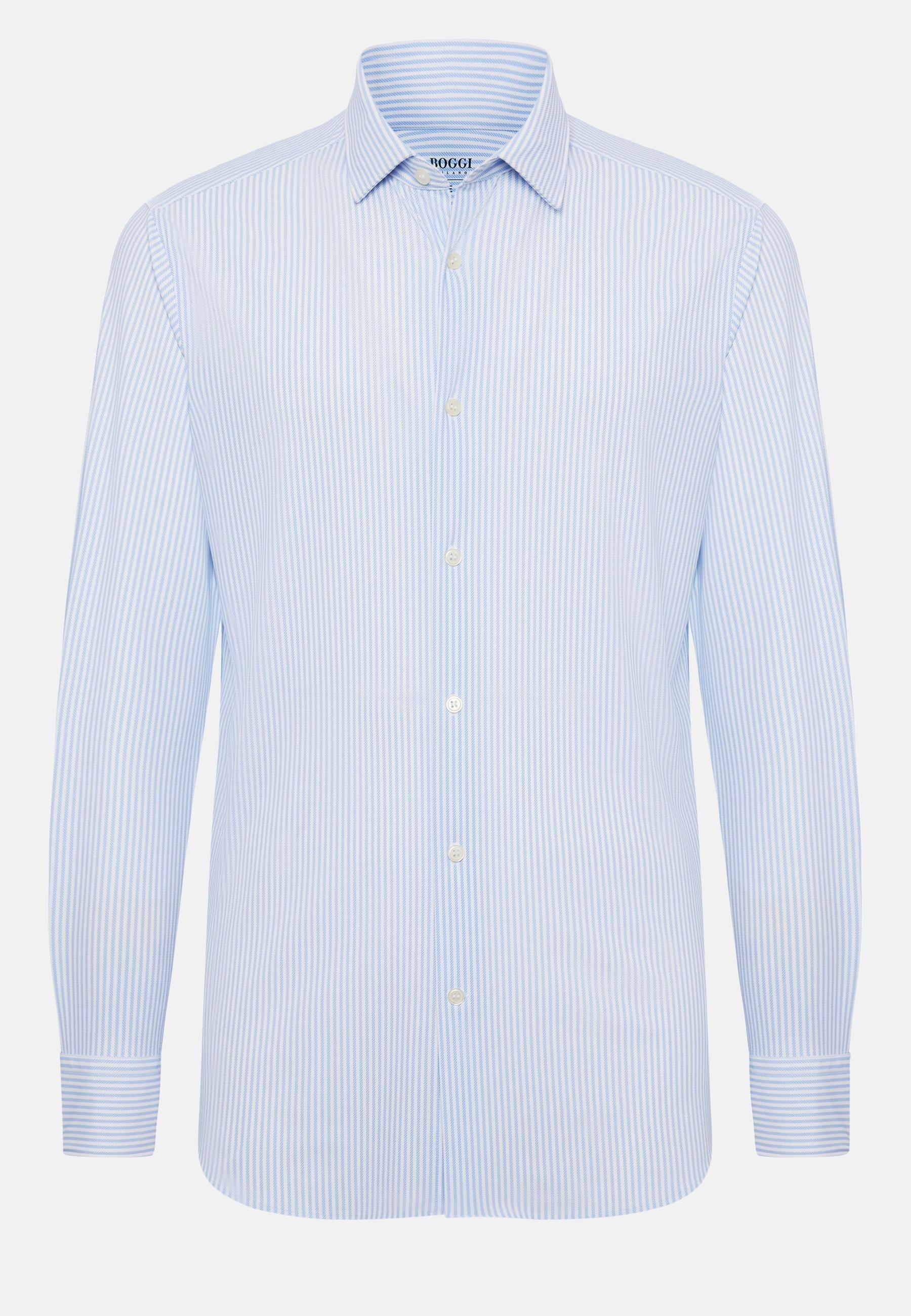 Shirt In Stretch Nylon Blue, Light Blue, large image number 8