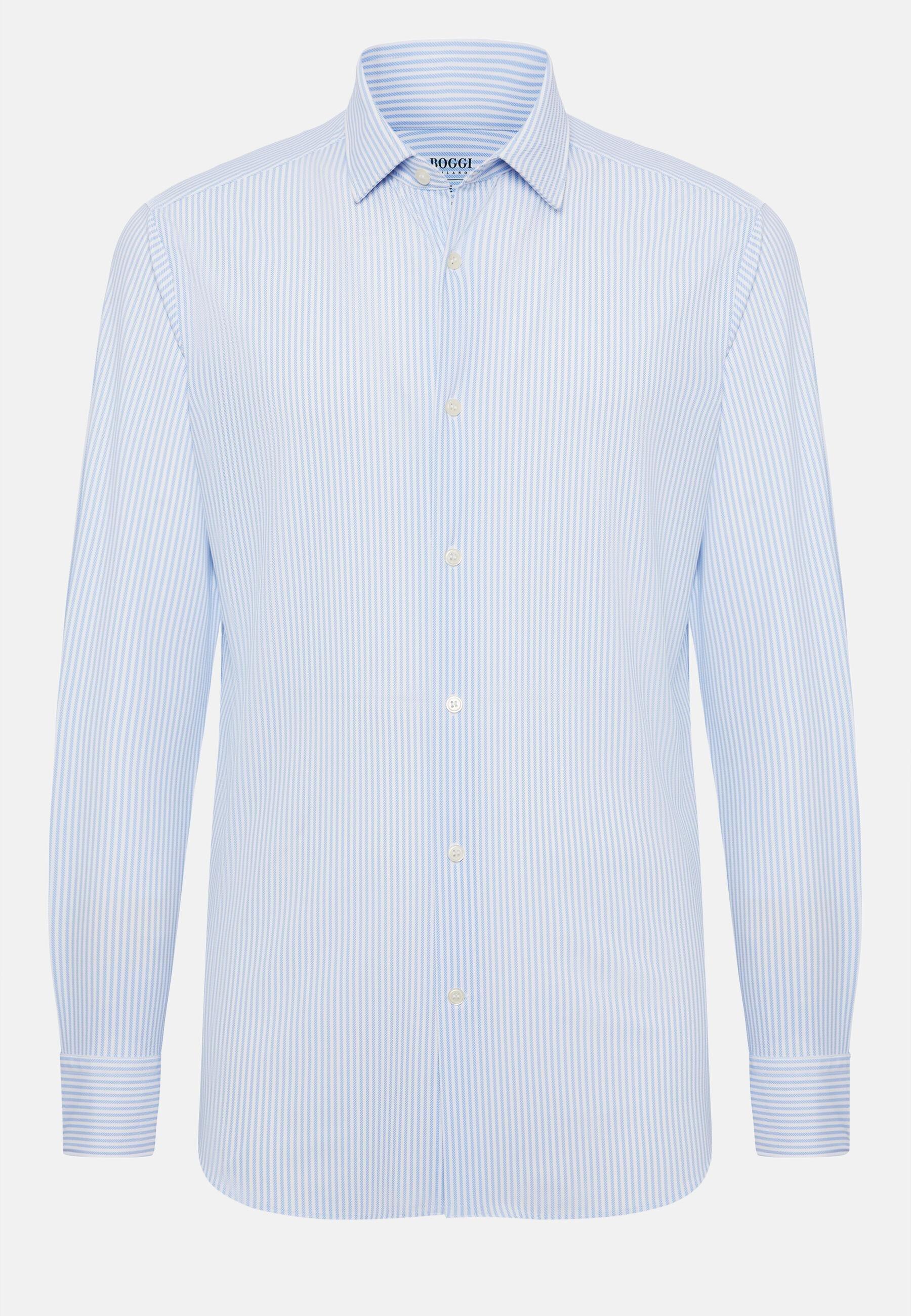 Shirt In Stretch Nylon Blue, Light Blue, large image number 9