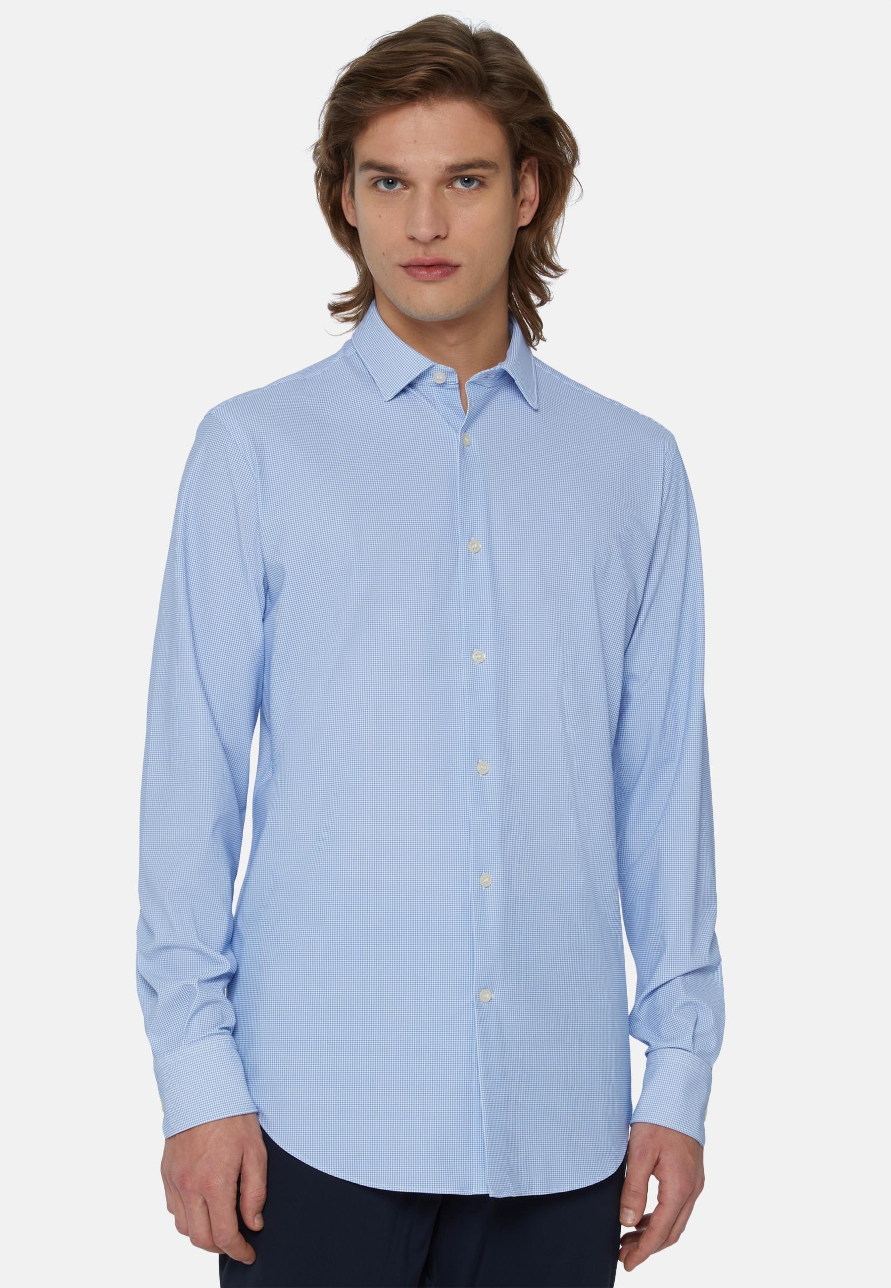 Shirt In Stretch Nylon Blue, Light Blue, large image number 0
