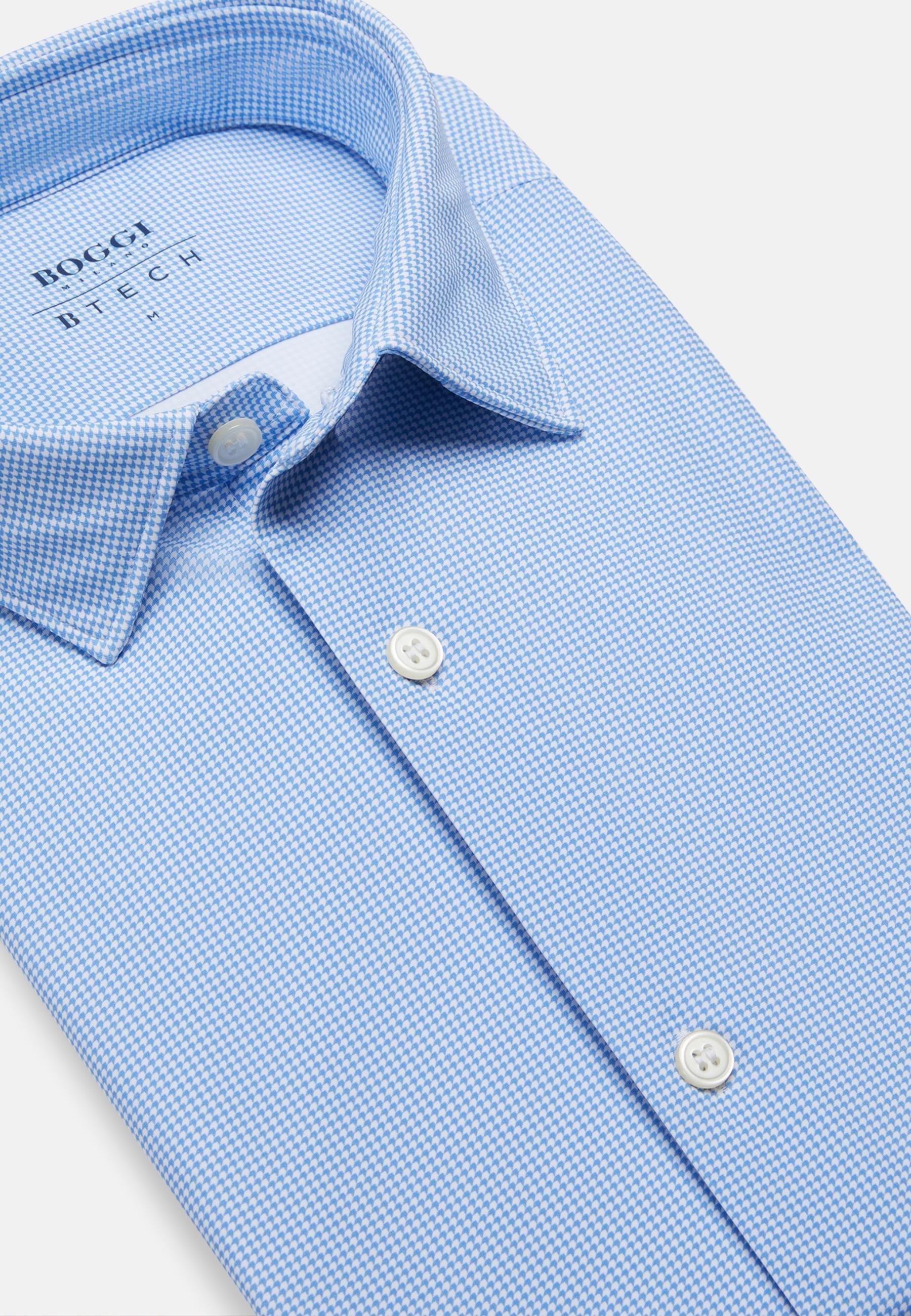 Shirt In Stretch Nylon Blue, Light Blue, large image number 6