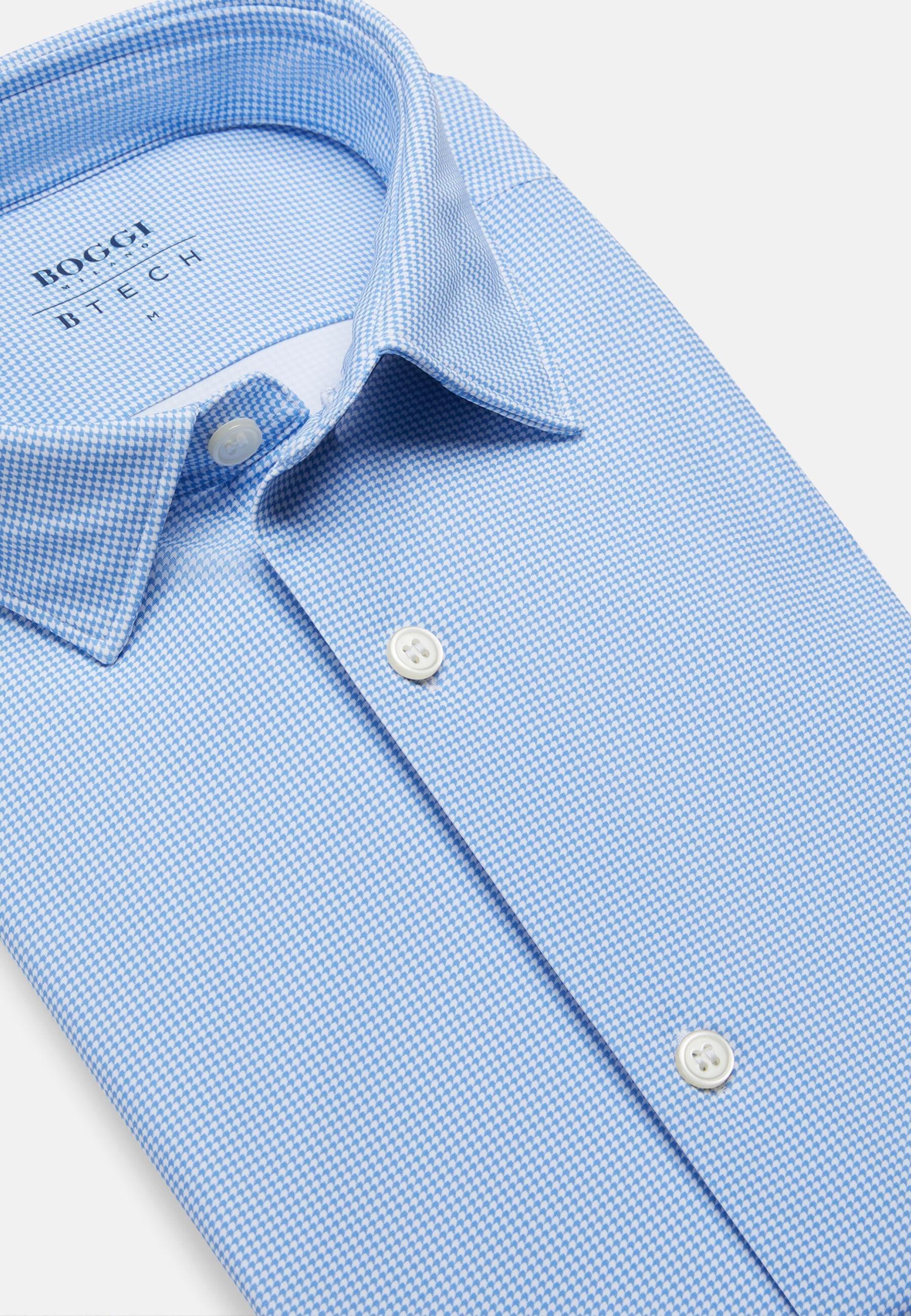 Shirt In Stretch Nylon Blue, Light Blue, large image number 7