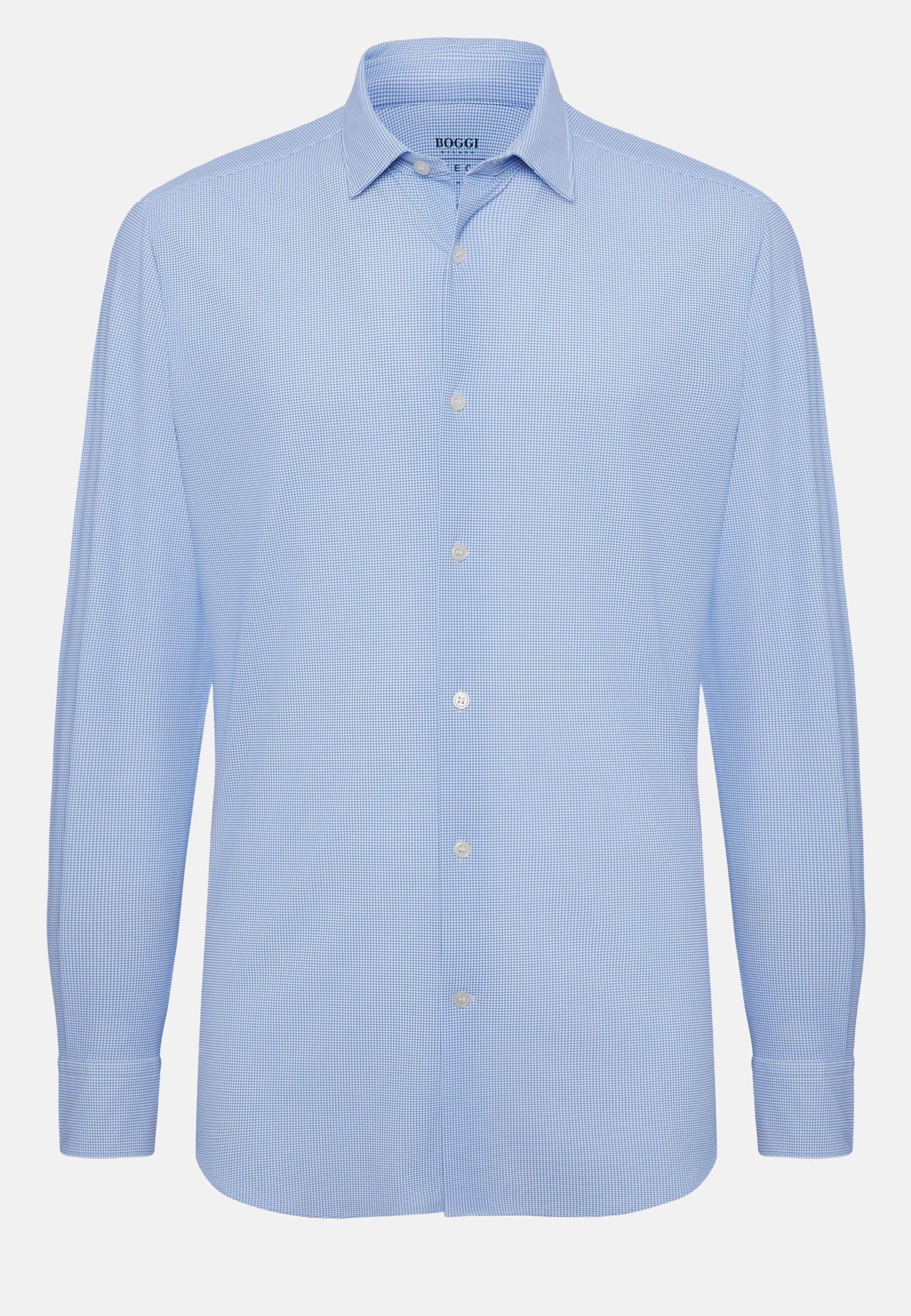 Shirt In Stretch Nylon Blue, Light Blue, large image number 8