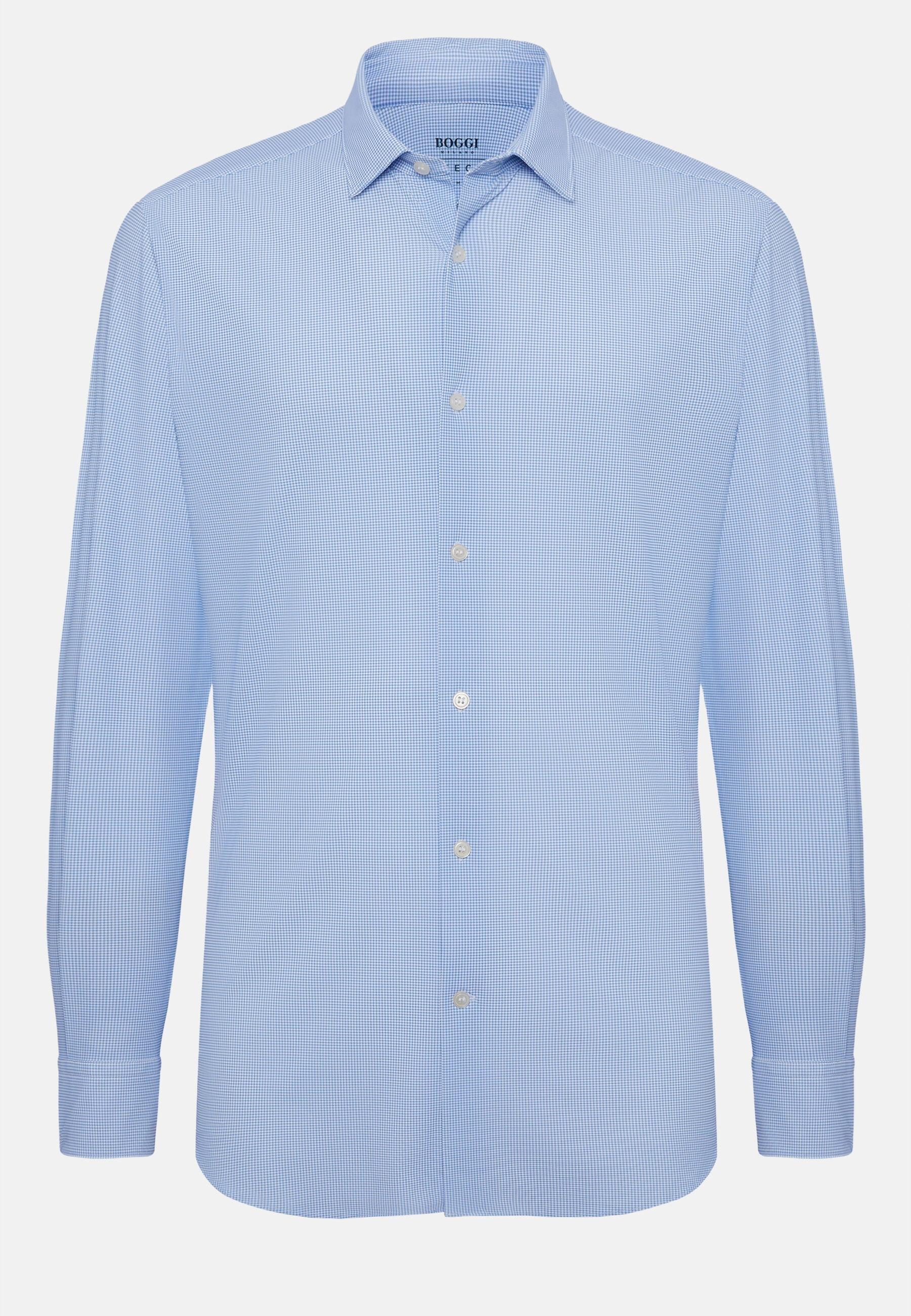 Shirt In Stretch Nylon Blue, Light Blue, large image number 9