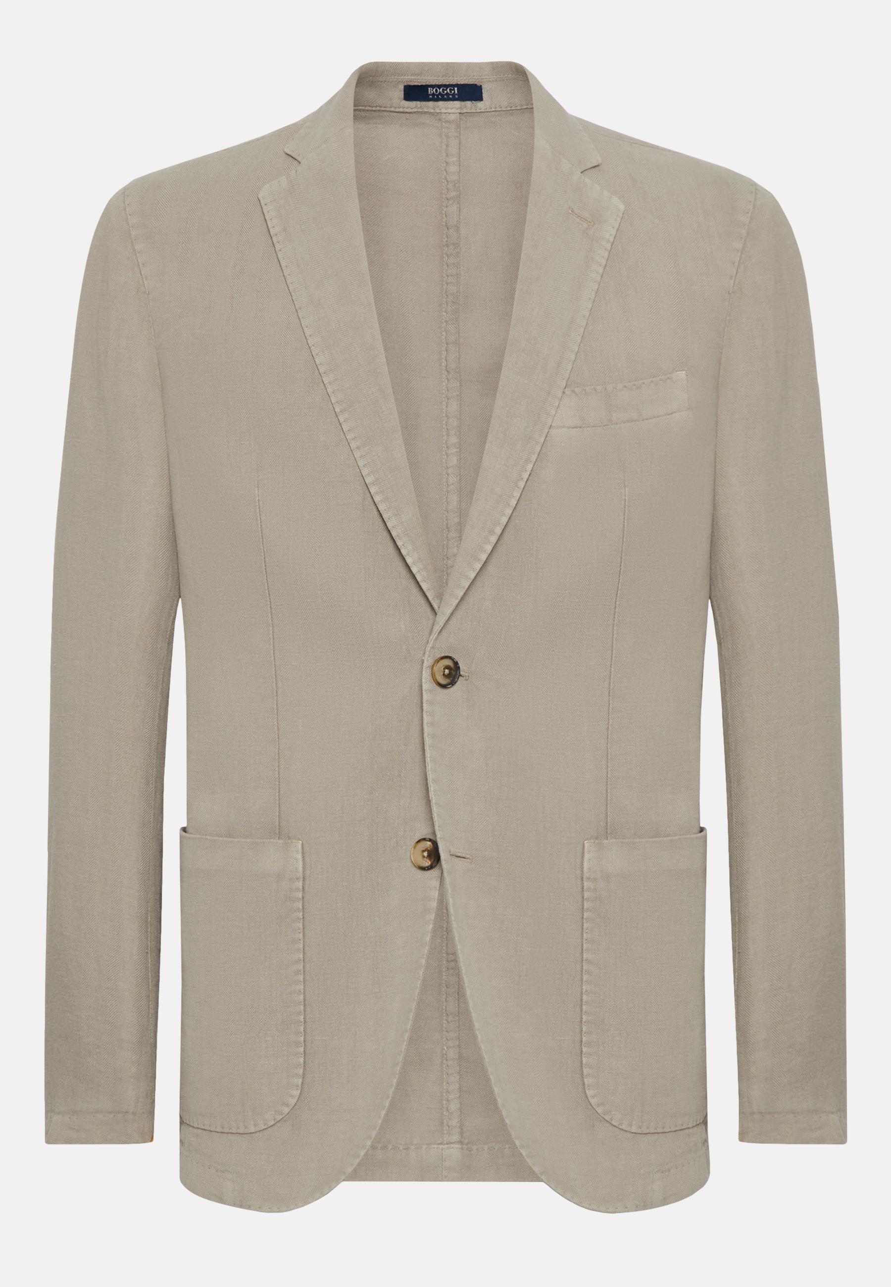 Pure Linen Jacket Beige, , large image number 3