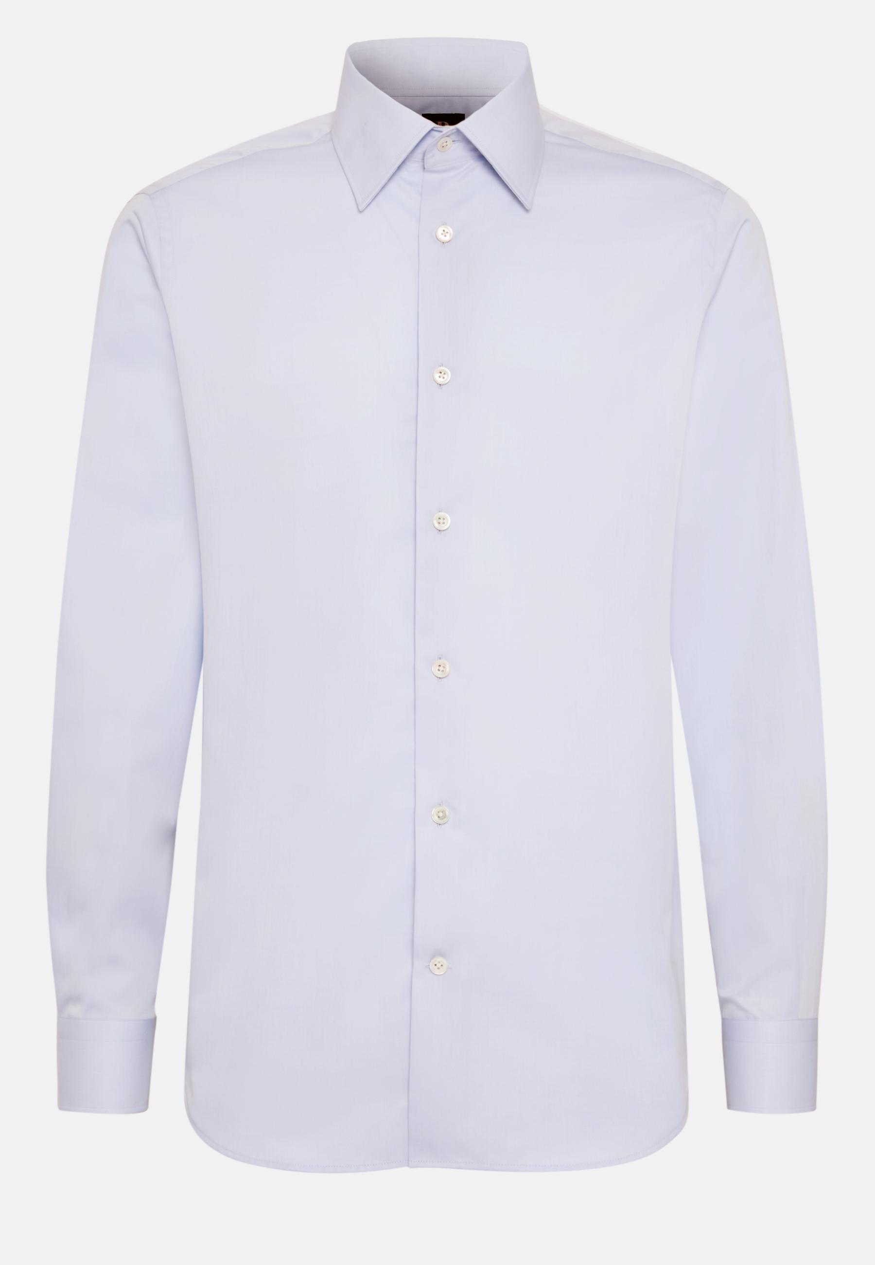 Cotton Twill Shirt Blue, Light Blue, large image number 4
