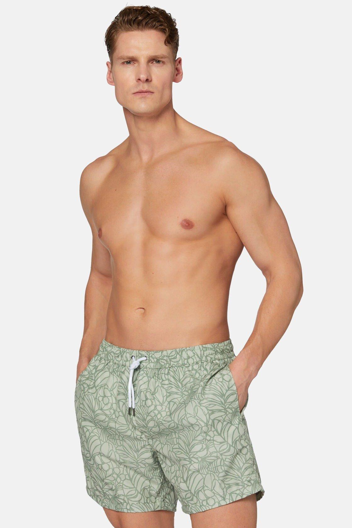 Floral Print Swimsuit Green, 3901_GREE, medium